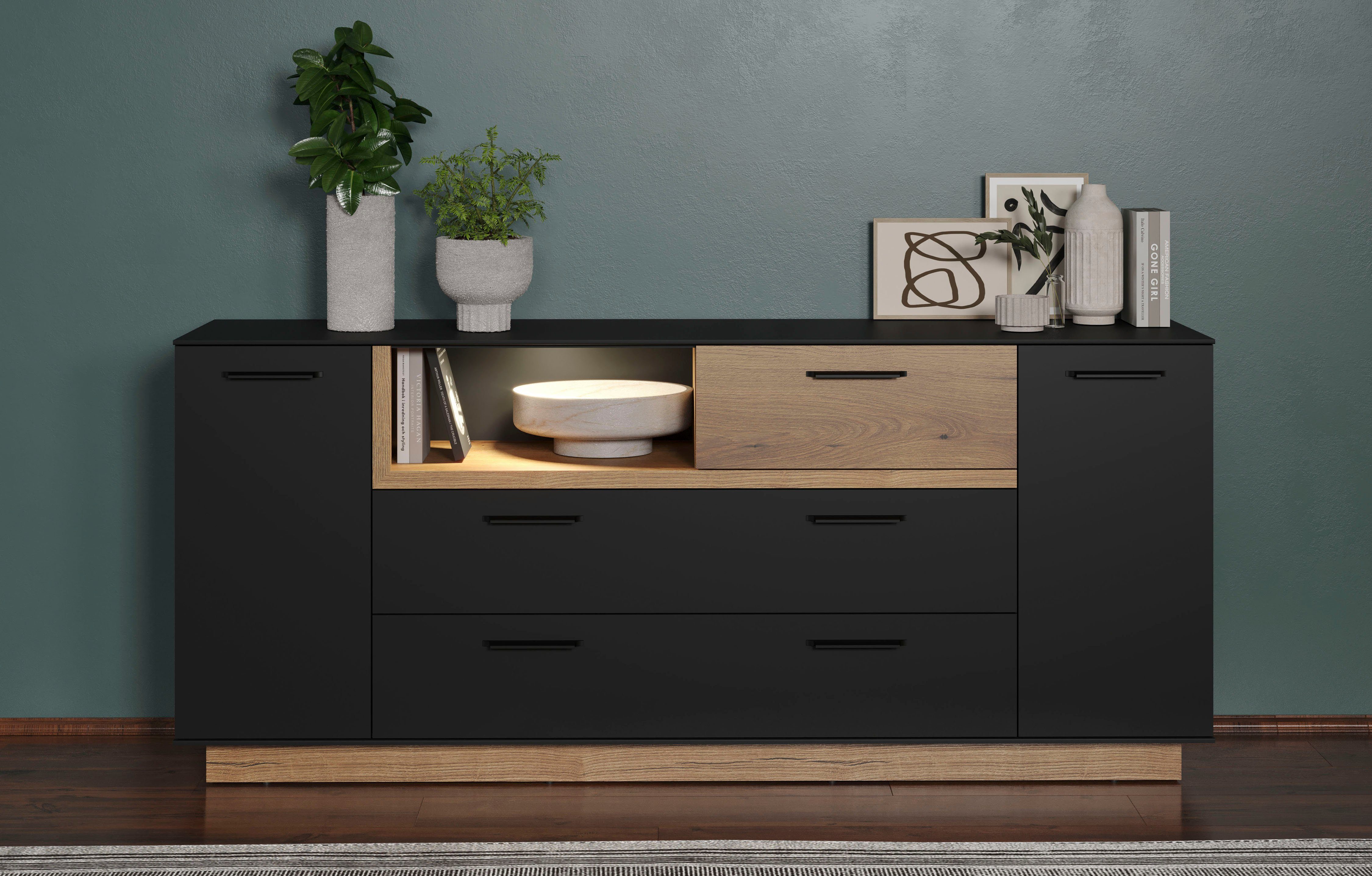 INOSIGN Dressoir Premont Commode, breedte 187 cm, met veel opbergruimte (1 stuk)