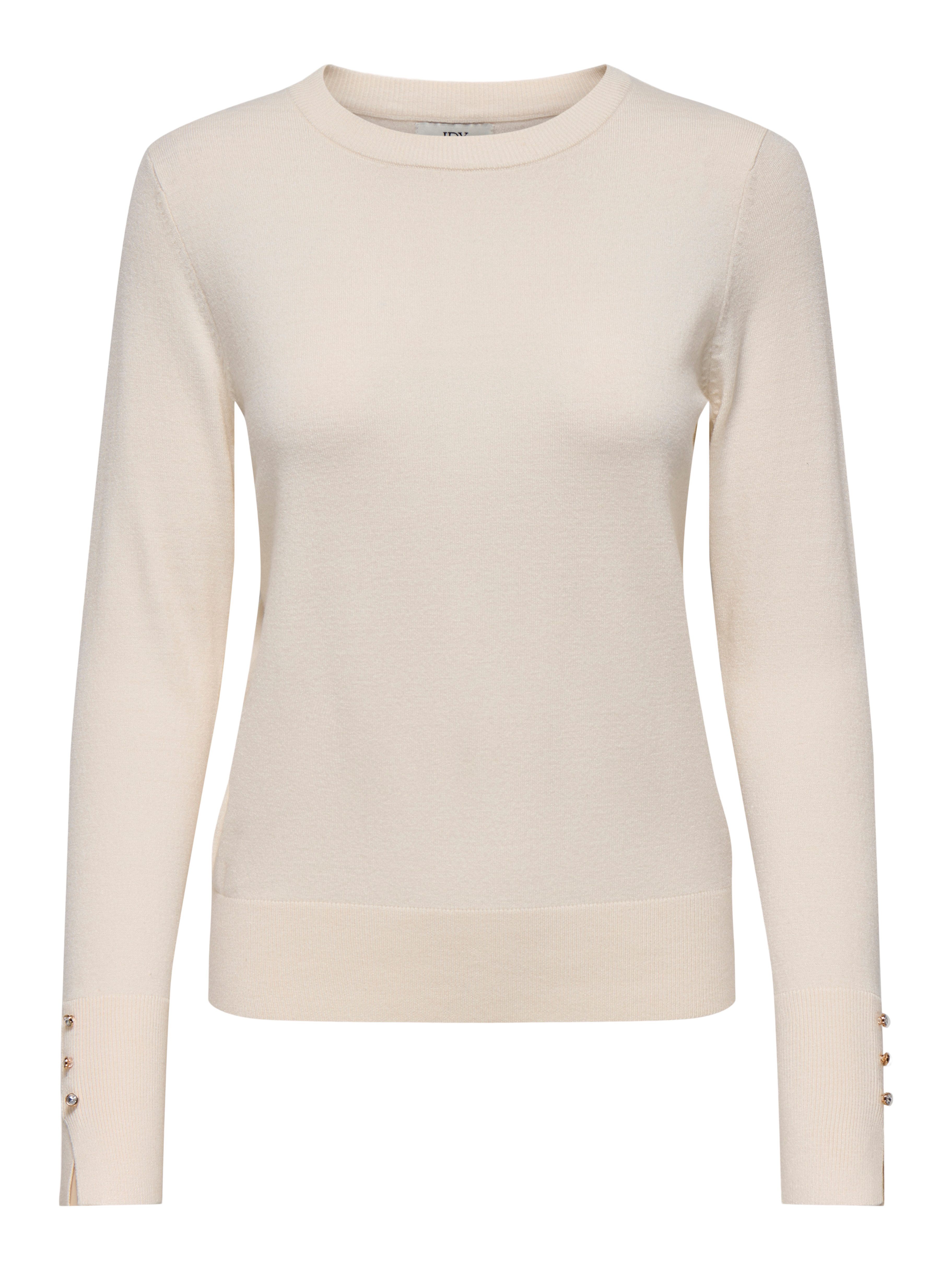 JDY Trui met ronde hals JDYMALOU L/S ON BUTTON PULLOVER KNT NOOS