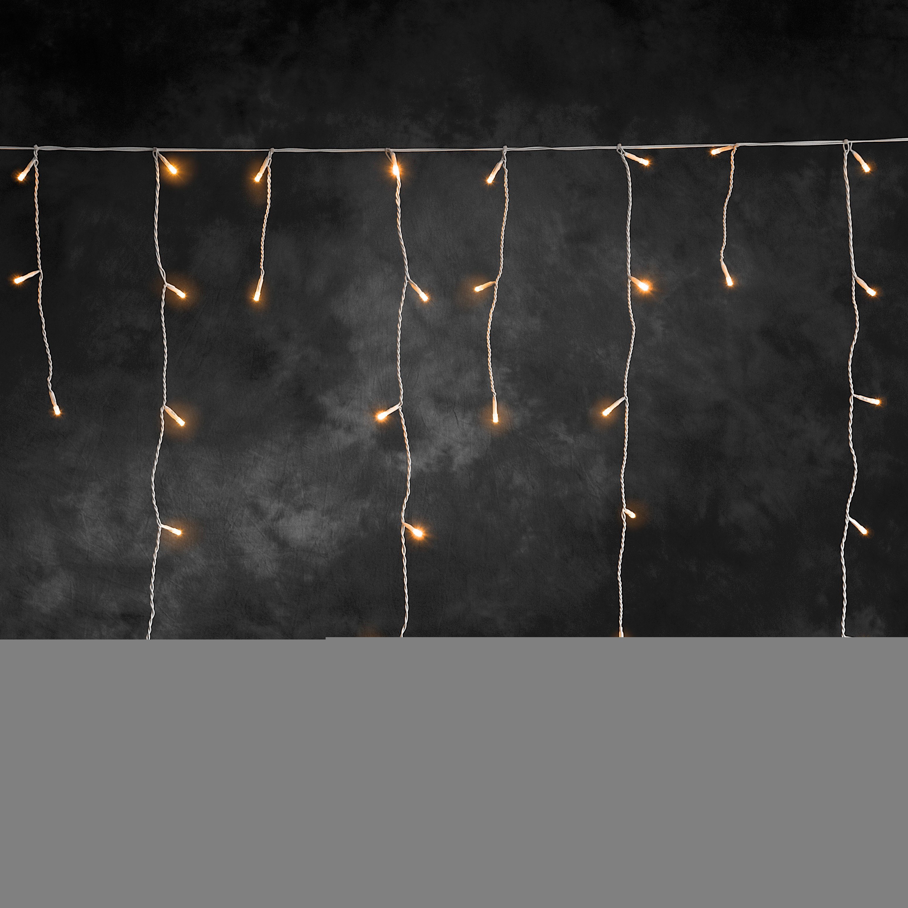KONSTSMIDE Led-lichtgordijn Led ijsregen lichtgordijn, 96 amberkleurige dioden (1 stuk)