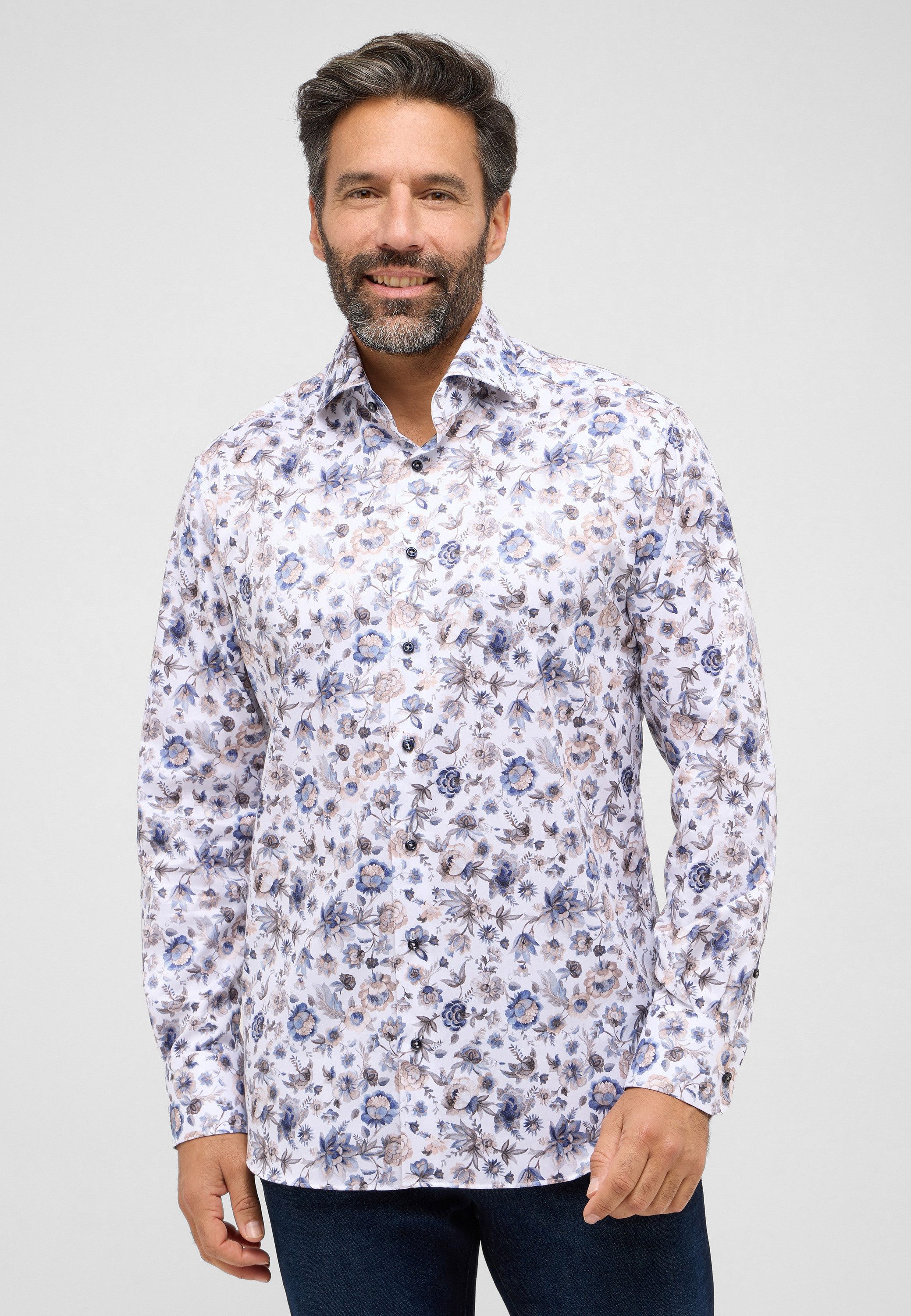 Eterna Modern fit zakelijk overhemd met haaikraag