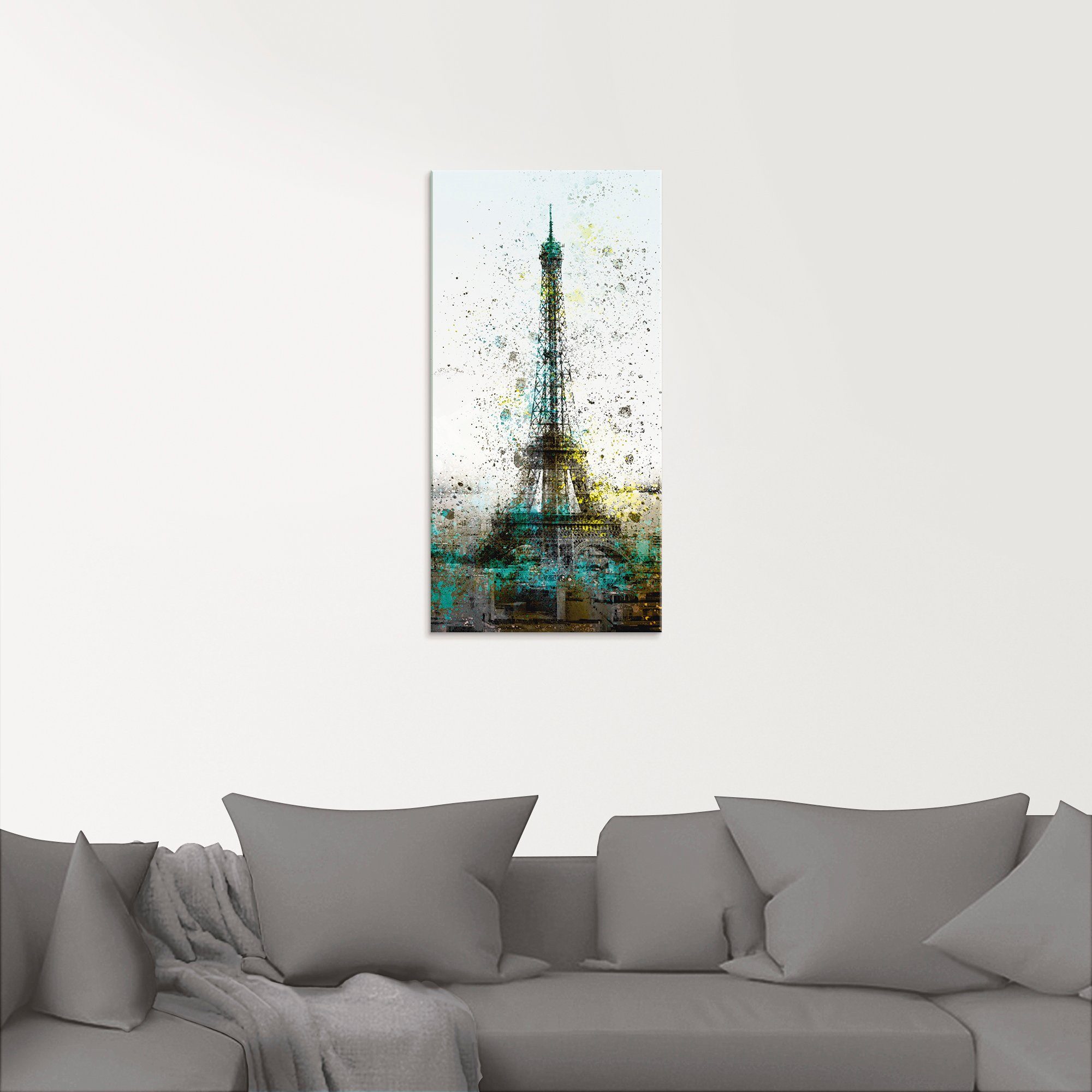 Artland Print op glas Parijs Eiffeltoren I in verschillende maten