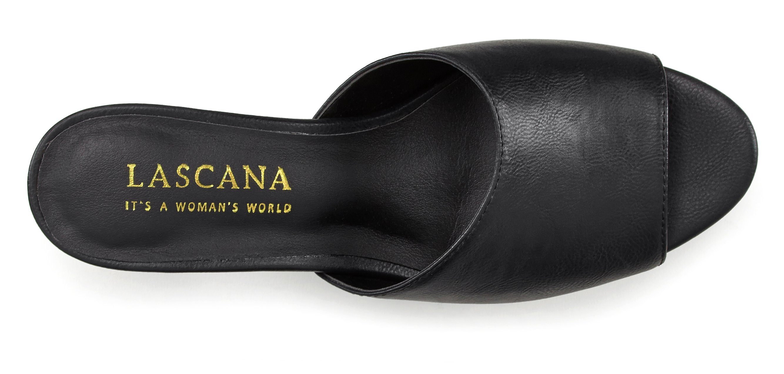 Lascana Belle Affaire Slippers met hoge hak Mule, sandaal, open schoen met lichte plateau