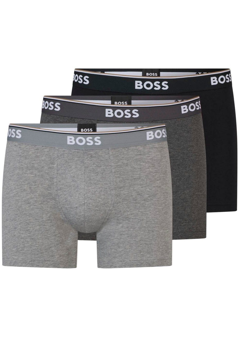 BOSS Lange boxershort BRIEF 3 PACK met in kleur bijpassende weefband (3 stuks)