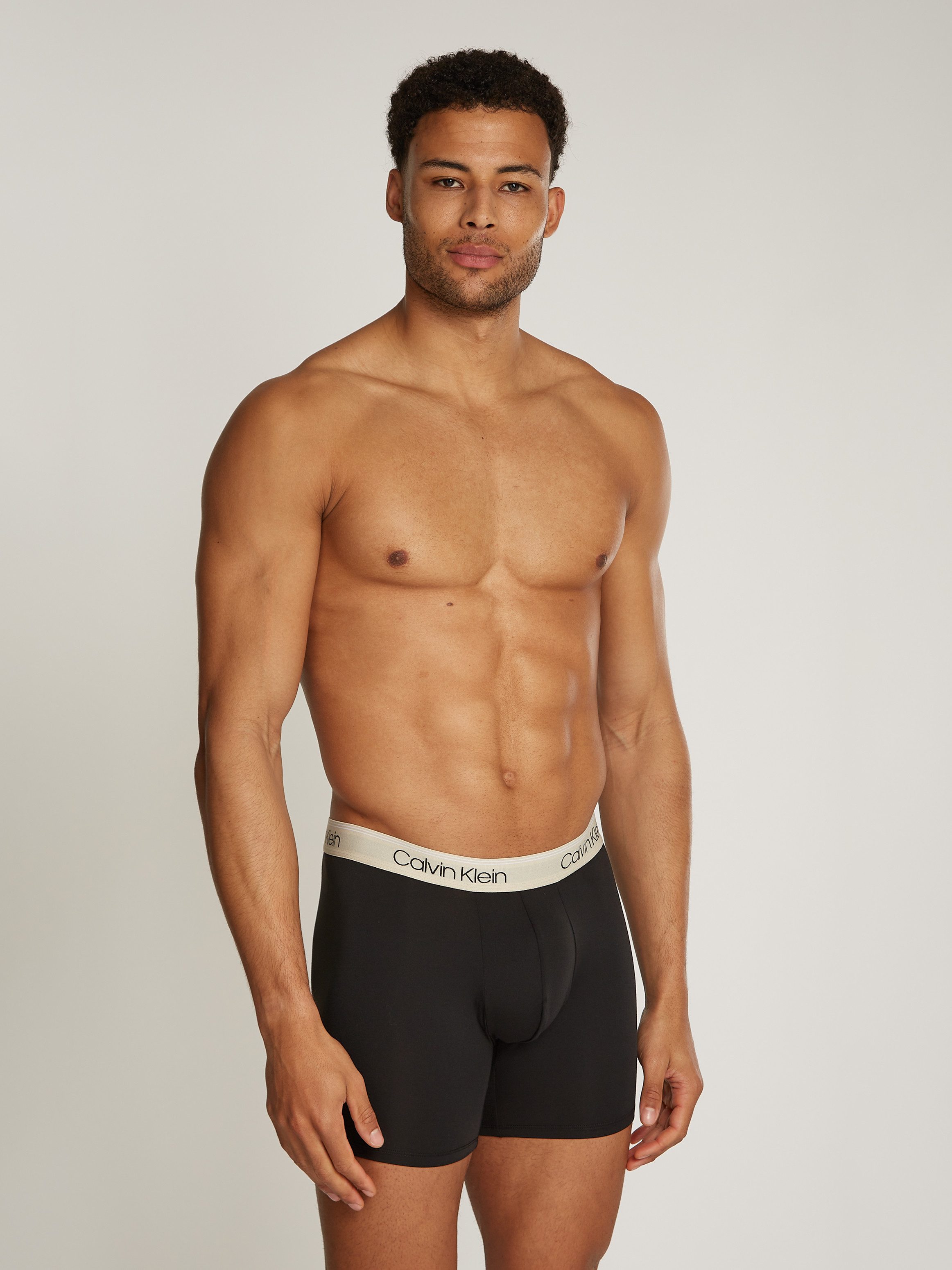 Calvin Klein Boxershort BOXER BRIEF 3PK met langere pijpen & logo-elastische tailleband (Set van 3)