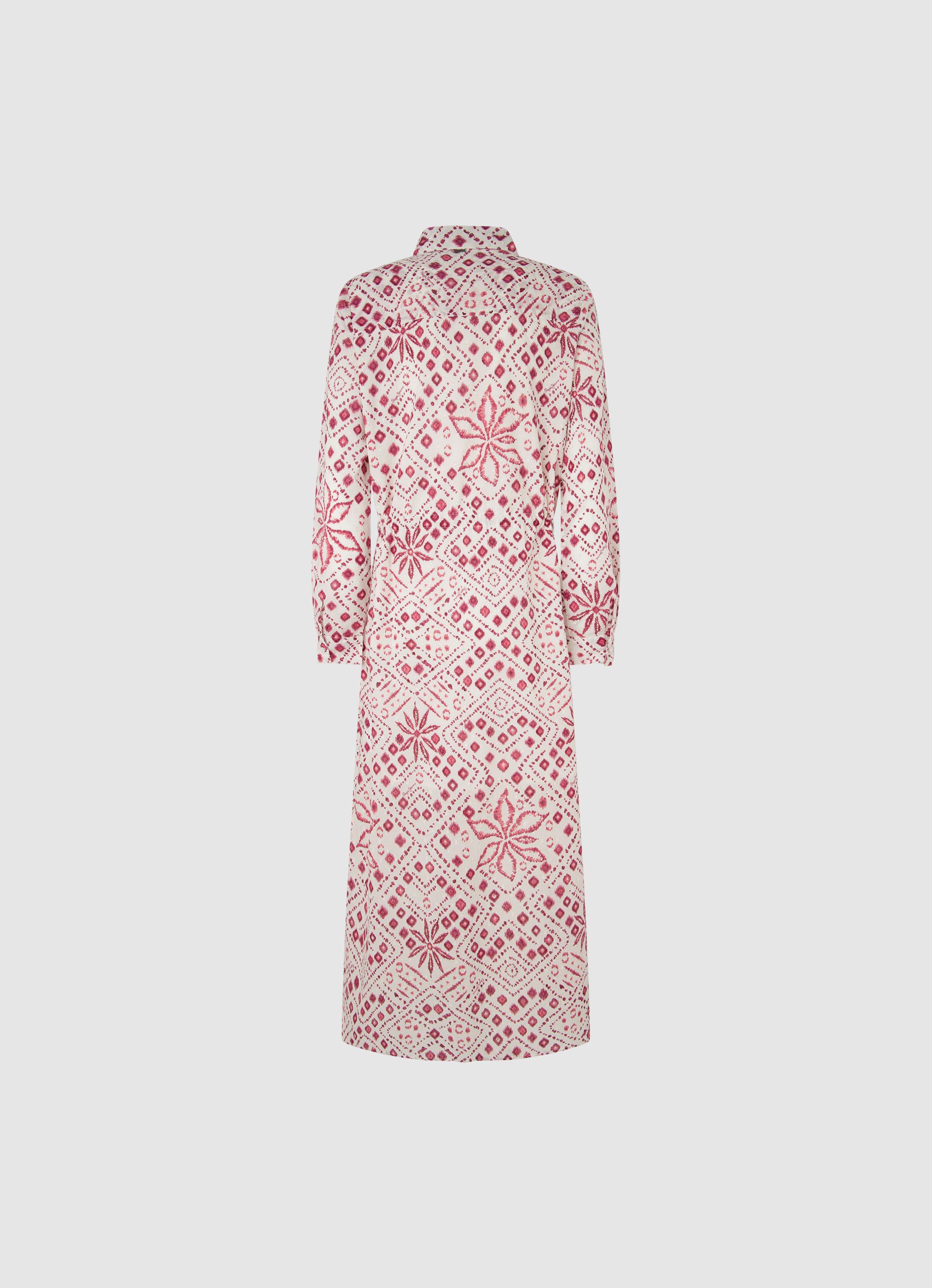 Pepe Jeans Blousejurk PAZ allover bedrukt, met bindband