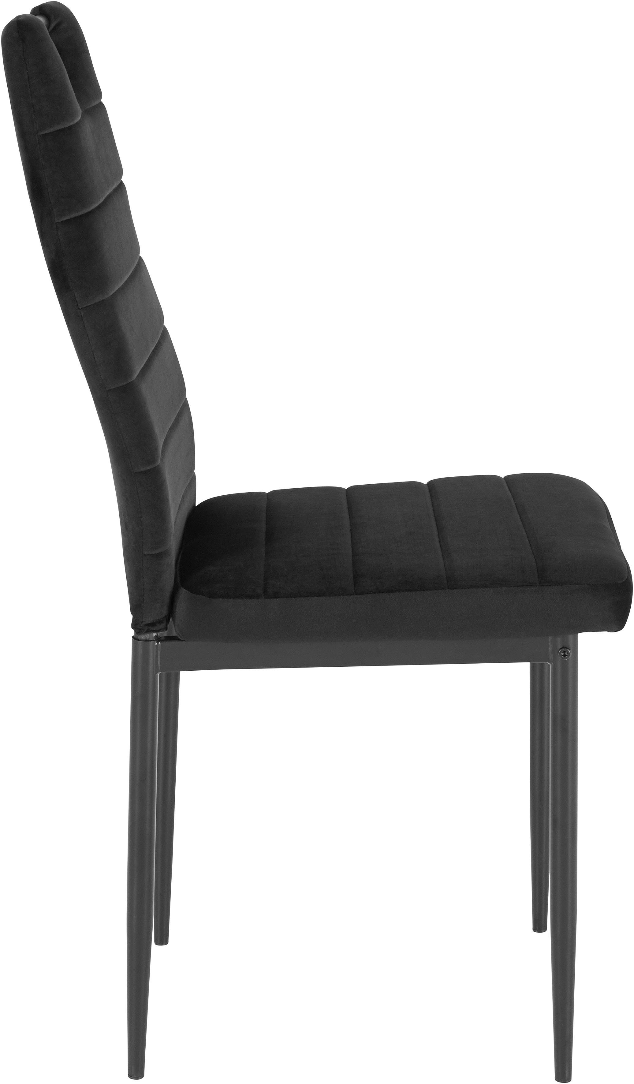 INOSIGN Eetkamerstoel (set van 2 of 4) met veloursovertrek, rugleuning met handgreep (set)