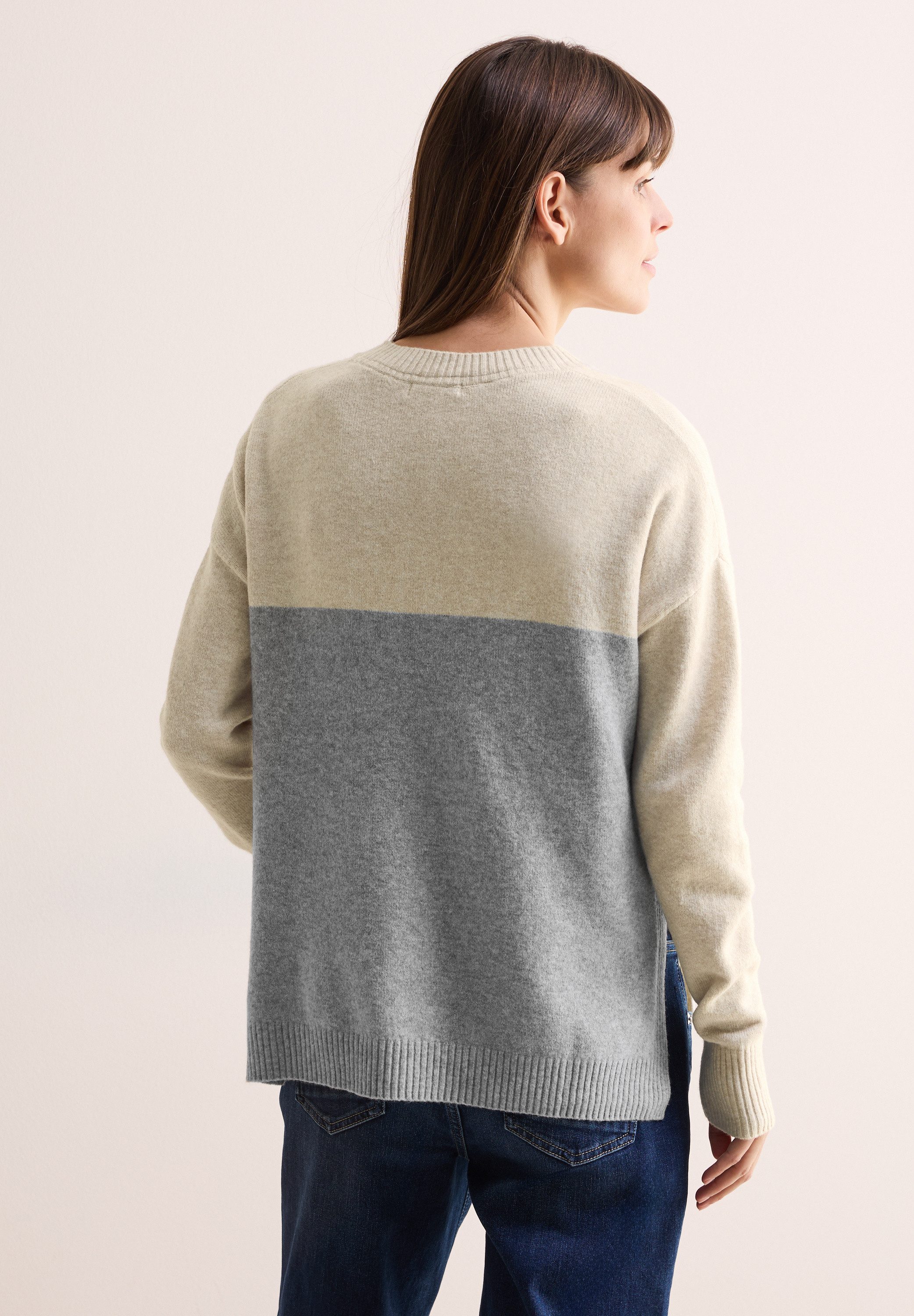 Cecil Gebreide trui met colourblocking