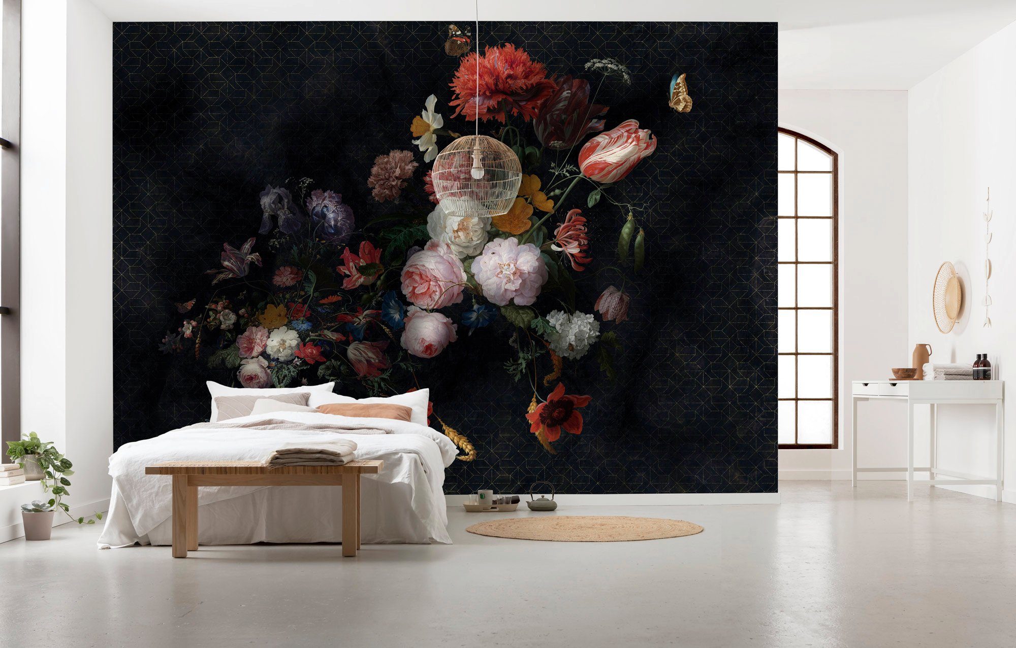 Komar Vliesbehang Digitale print vlies - Amsterdam Flowers - Afmeting 350 x 250 cm
