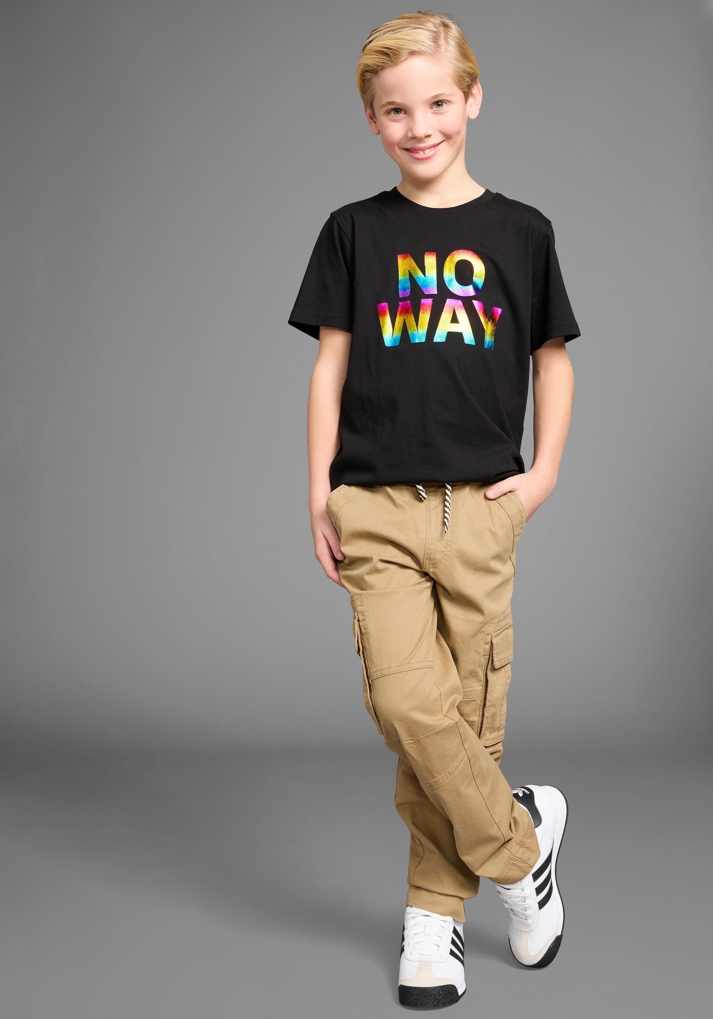 KIDSWORLD T-shirt Spreukshirt: NO WAY