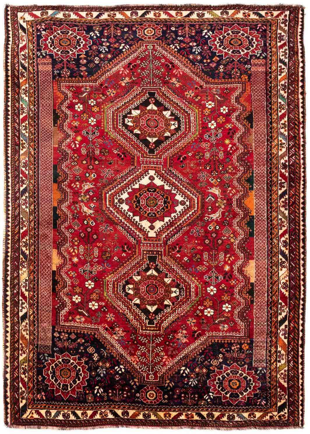 morgenland Wollen kleed Shiraz medaillon 246 x 160 cm Uniek exemplaar met certificaat