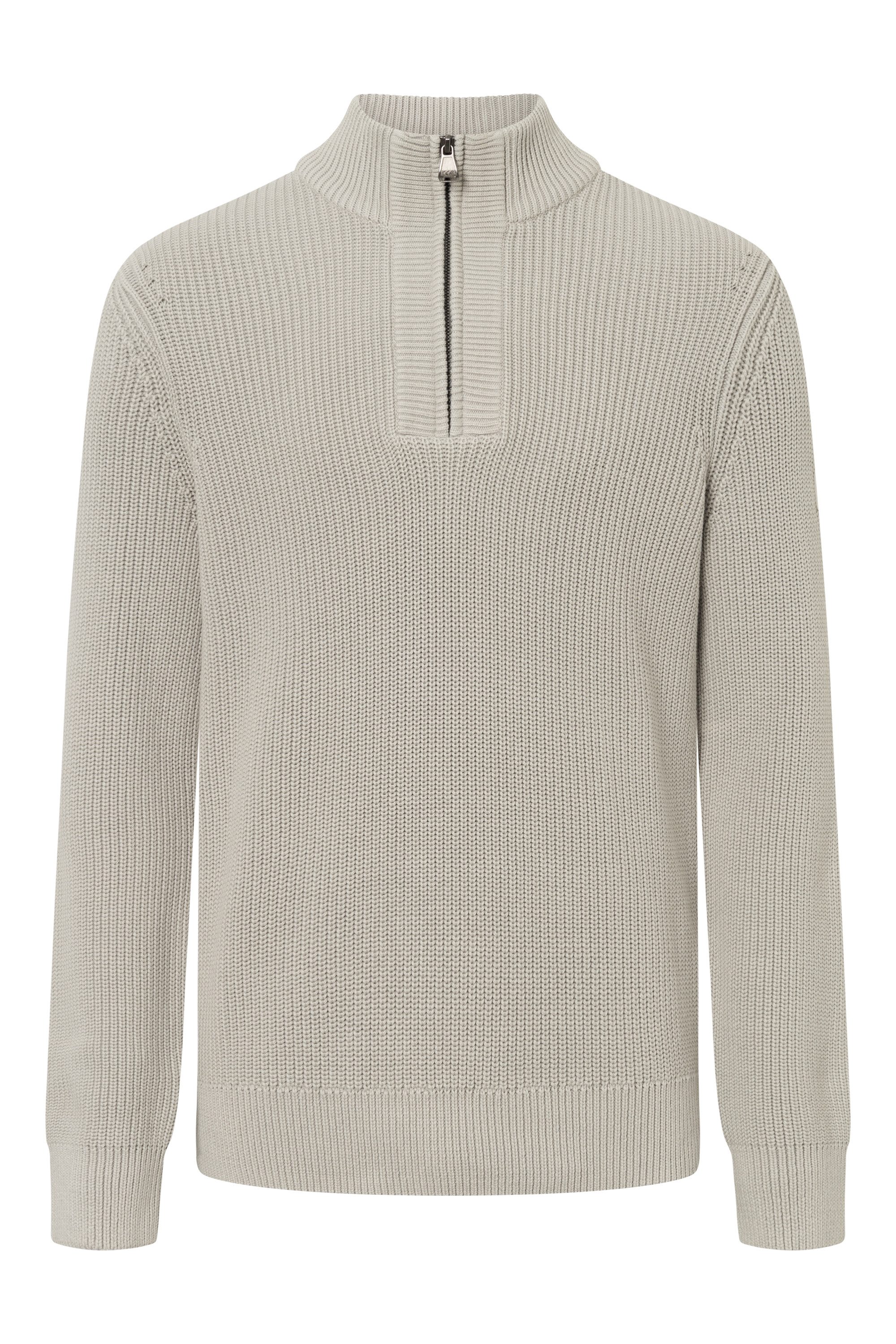 Joop Jeans Gebreide trui Henrio met een ritssluiting heren pullovers maat XXXL grijs