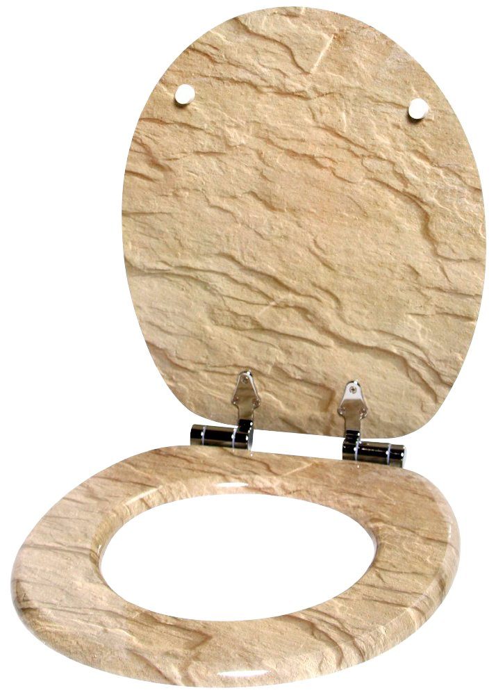 Sanilo Toiletzitting Sand stone met soft-closemechanisme