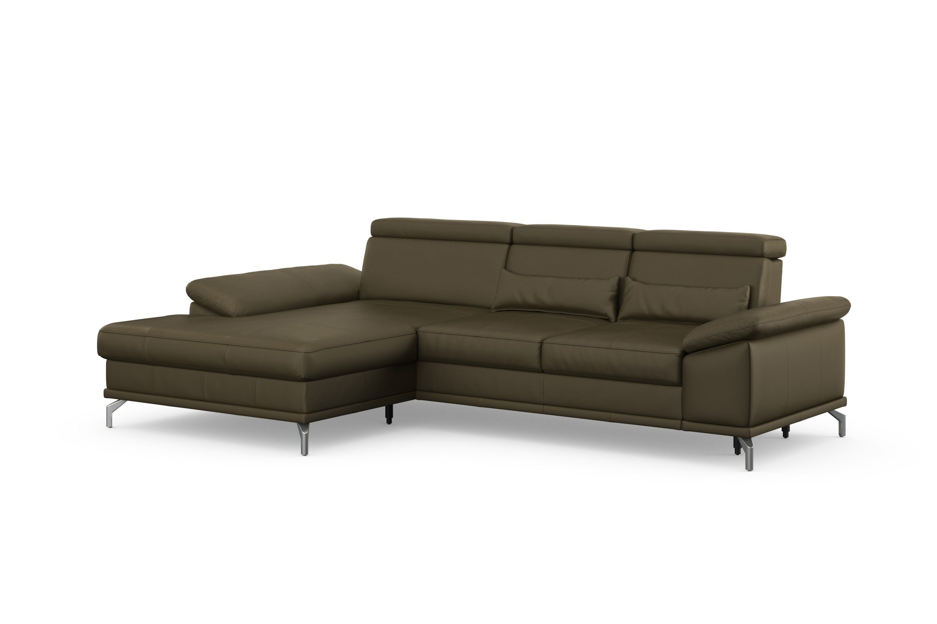sit&more Hoekbank Cabrio L-vorm, met zitdiepteverstelling, arm- en hoofdsteunverstelling