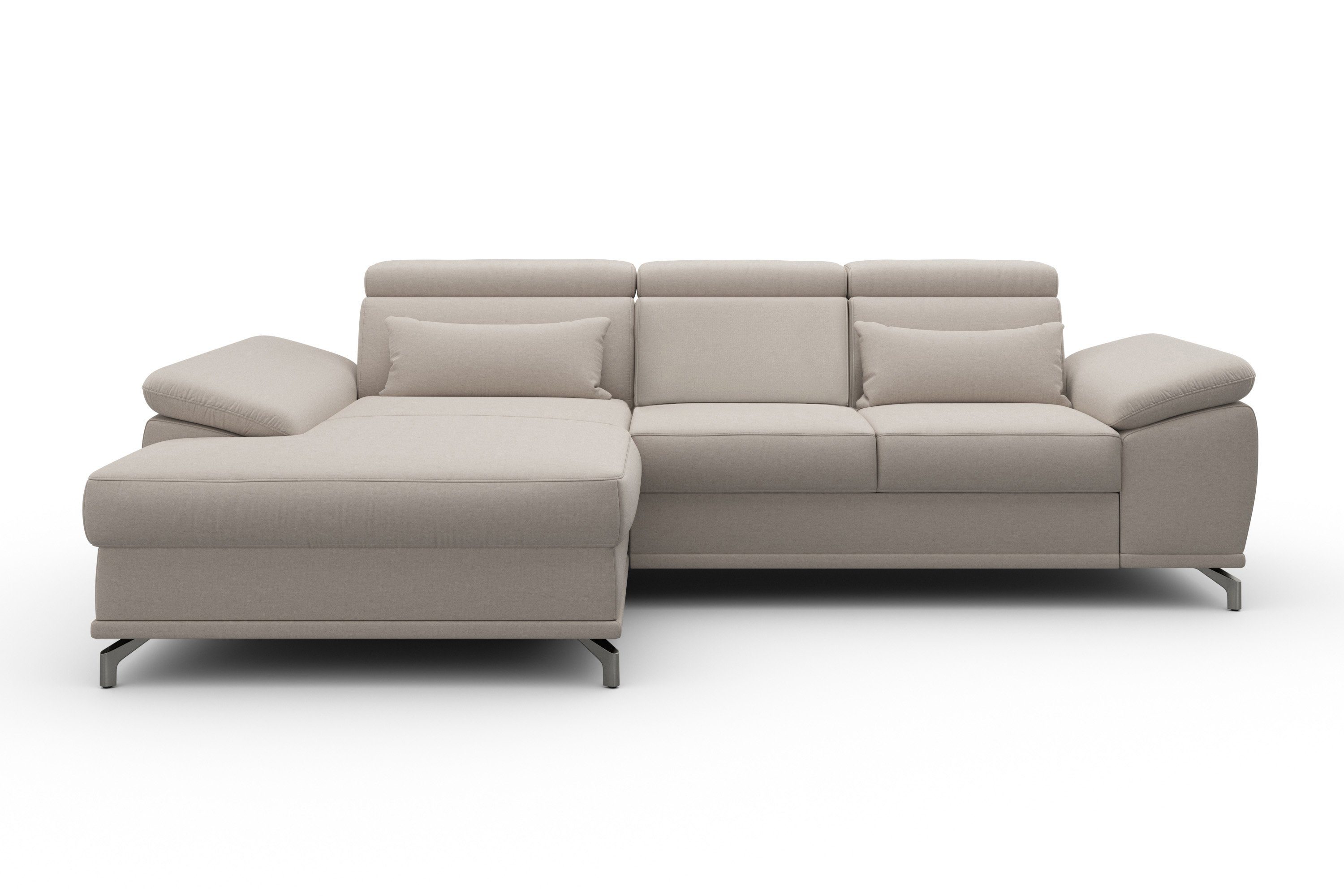 sit&more Hoekbank Cabrio L-vorm, met zitdiepteverstelling, arm- en hoofdsteunverstelling
