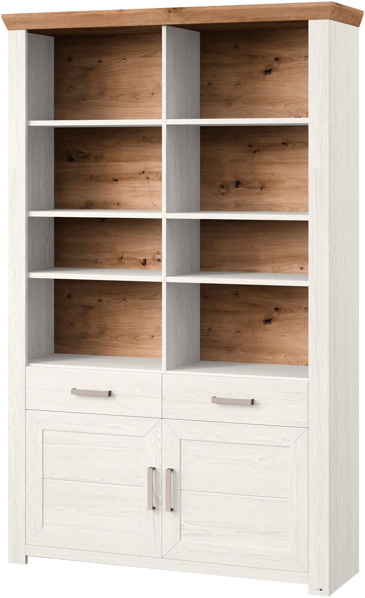 set one by Musterring Ordnerrek York open ontwerp, optioneel met verlichting, 3 kleuren, breedte 129 cm