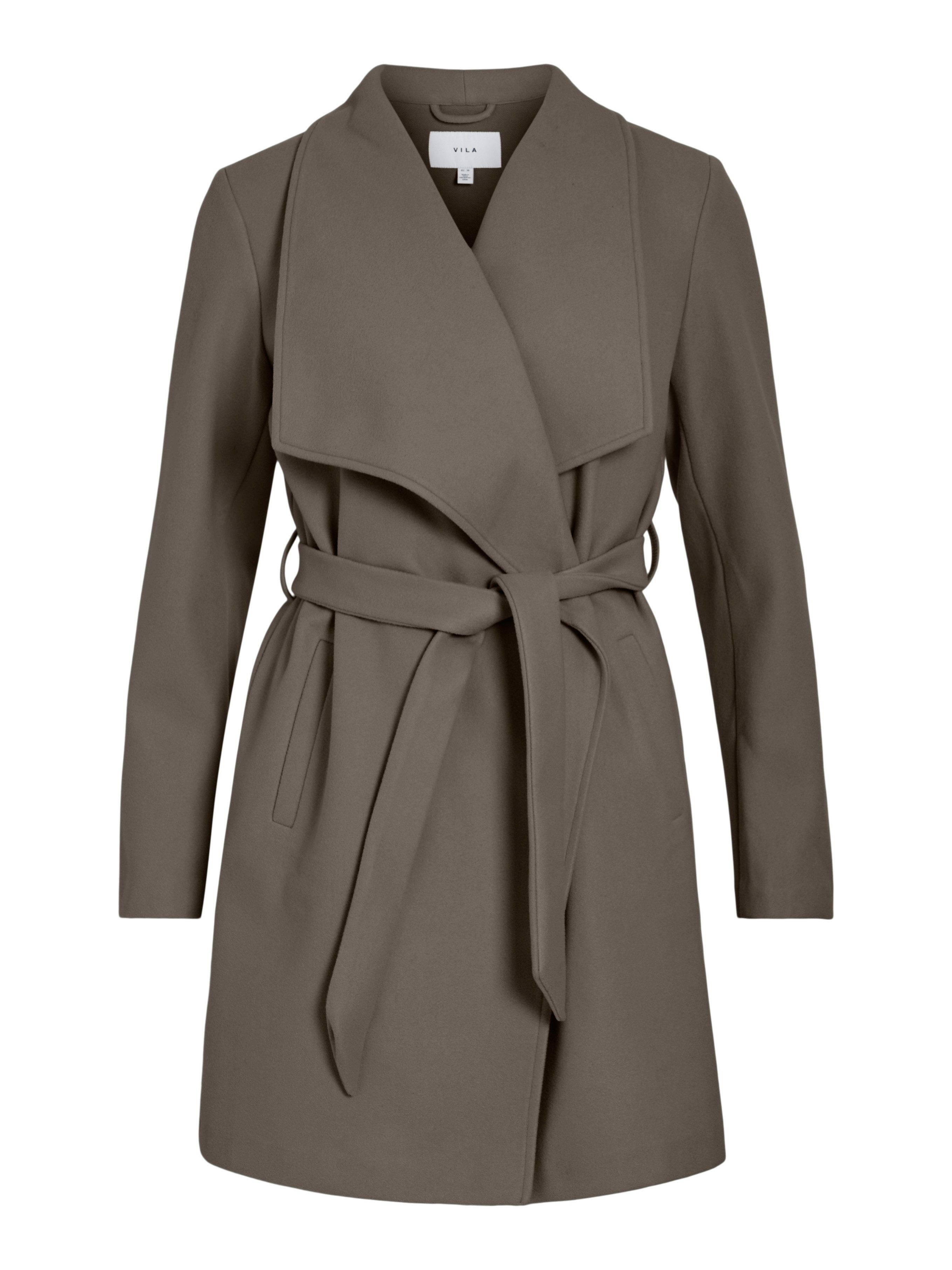 Vila Korte jas VICOOLEY COLLAR BELT COAT - NOOS