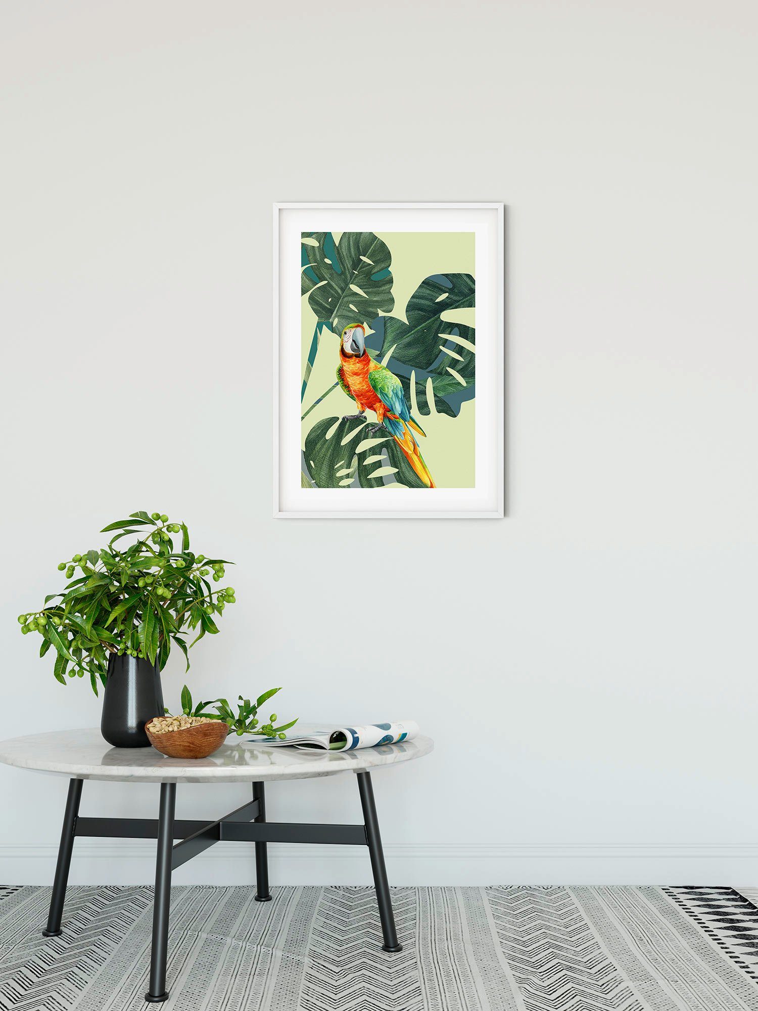 Komar Wanddecoratie Green-Winged Macaw Wanddecoratie - zonder lijst (1 stuk)