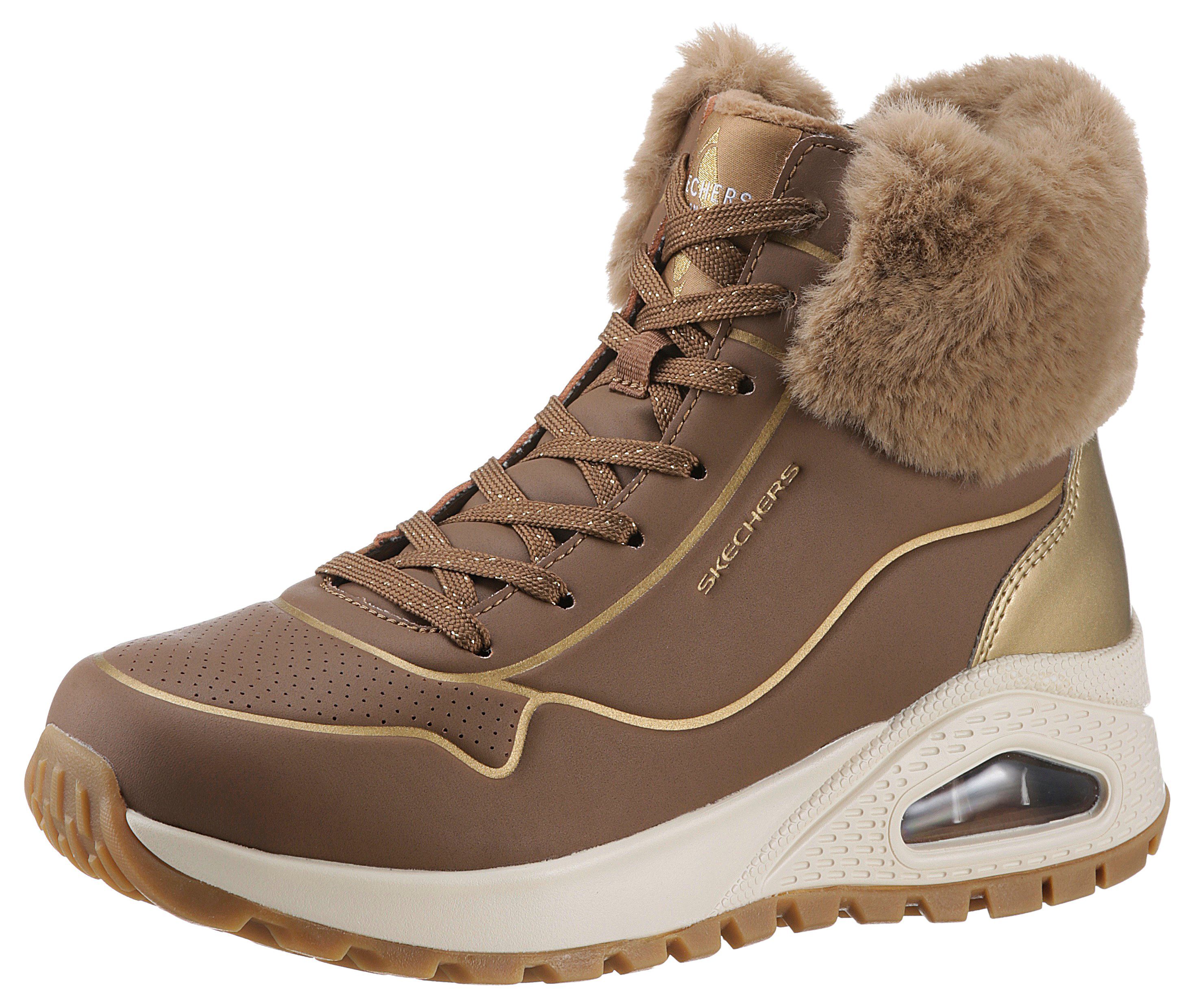 Skechers Sneakers met sleehak UNO Rugged Sneakers, wedge sneakers, winterlaarzen met hoogwaardige demping dames sleehak sneakers maat 36 EU bruin