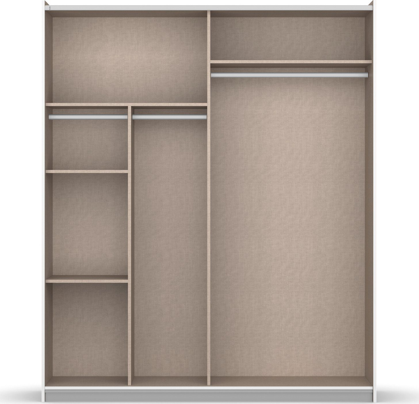 rauch Zweefdeurkast Kledingkast kast garderobe REFLECT inclusief praktische binneninrichting met veel opbergruimte made in germany