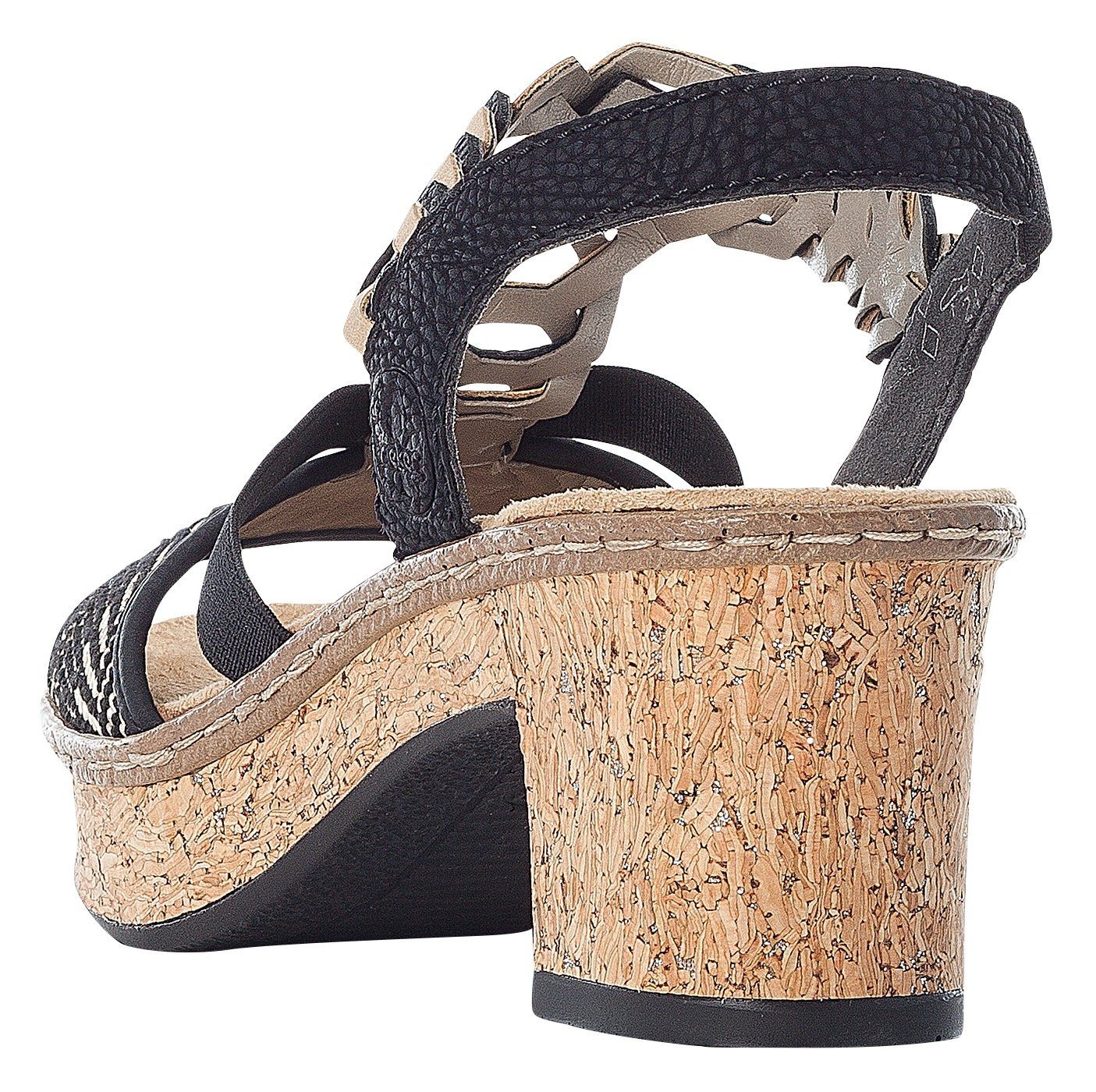 Rieker Sandaaltjes zomerschoen, sandaal, plateauhak, in elegante look