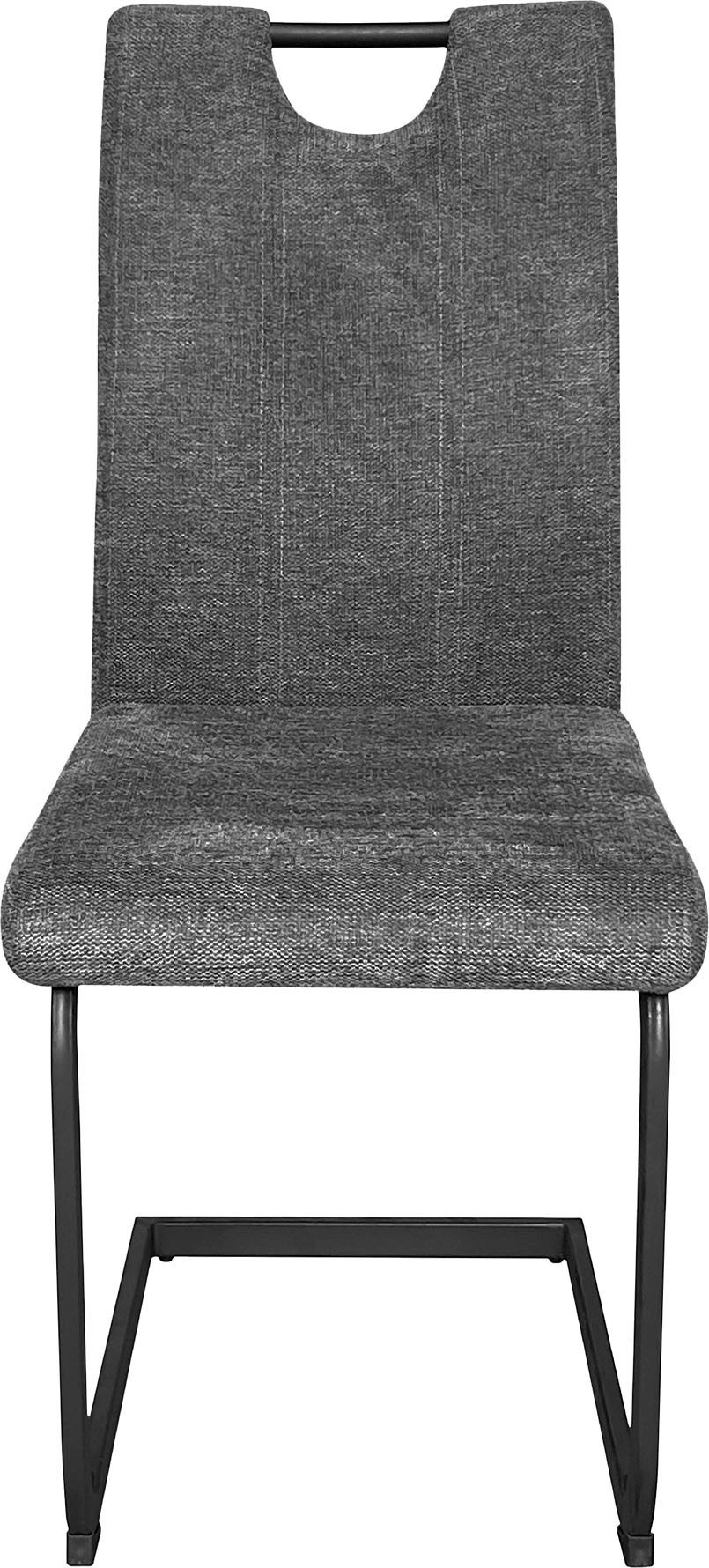byLIVING Vrijdragende stoel Banff (2-stuks set) met handgreep, frame van zwart metaal, keukenstoel, diverse bekledingen (set)