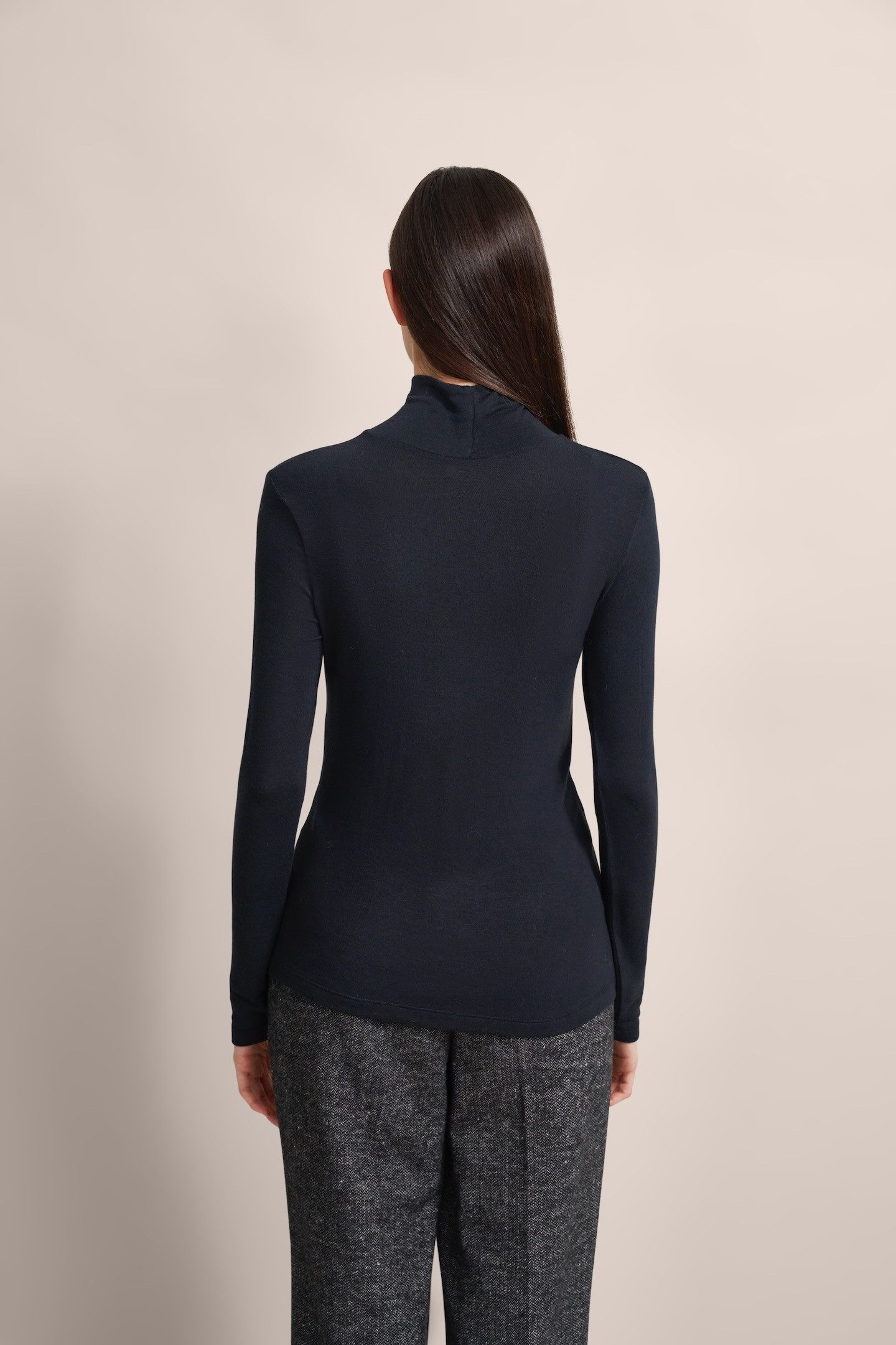 Bugatti Shirt met lange mouwen van elastisch modalweefsel
