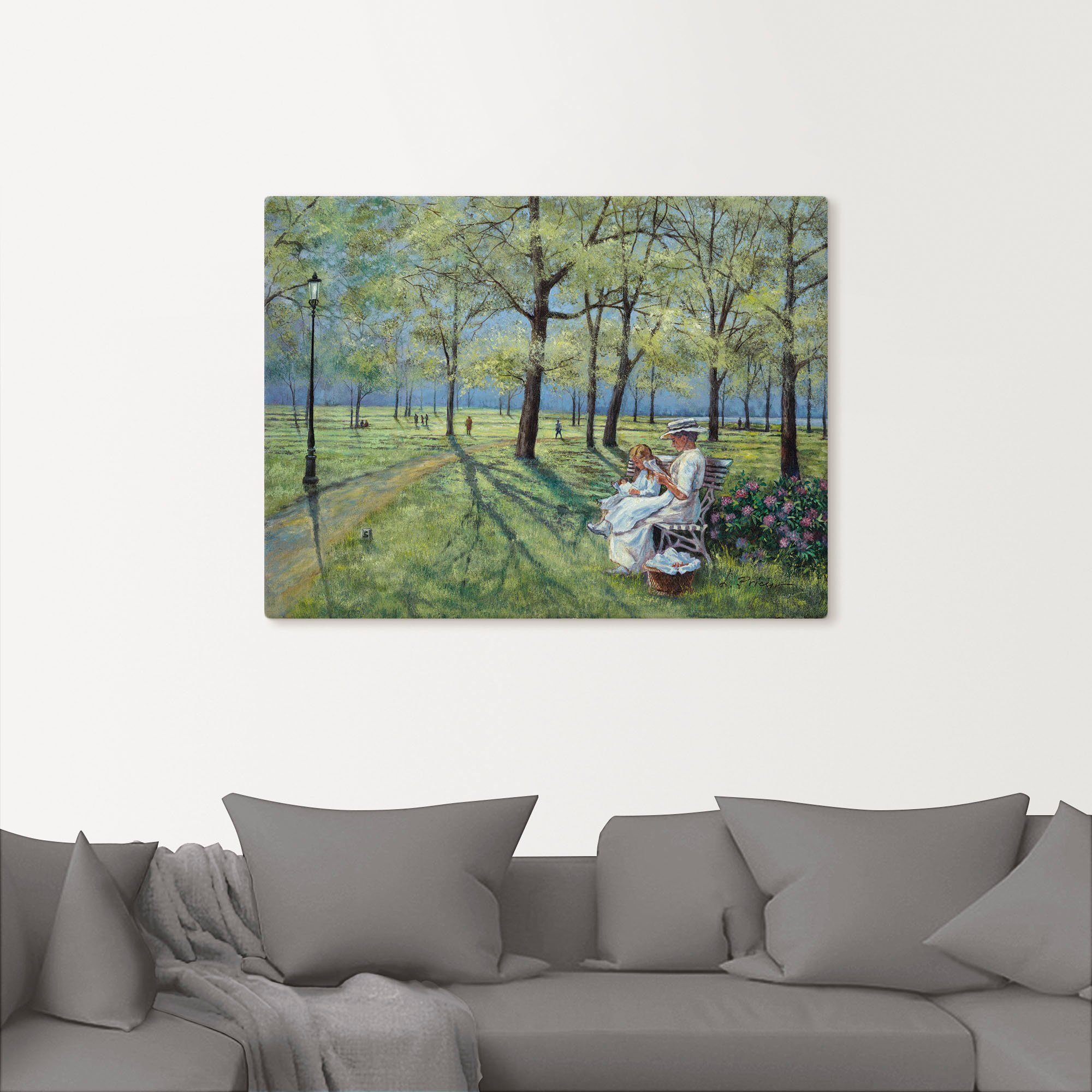 Artland Artprint In het park als artprint van aluminium, artprint voor buiten, artprint op linnen in verschillende maten