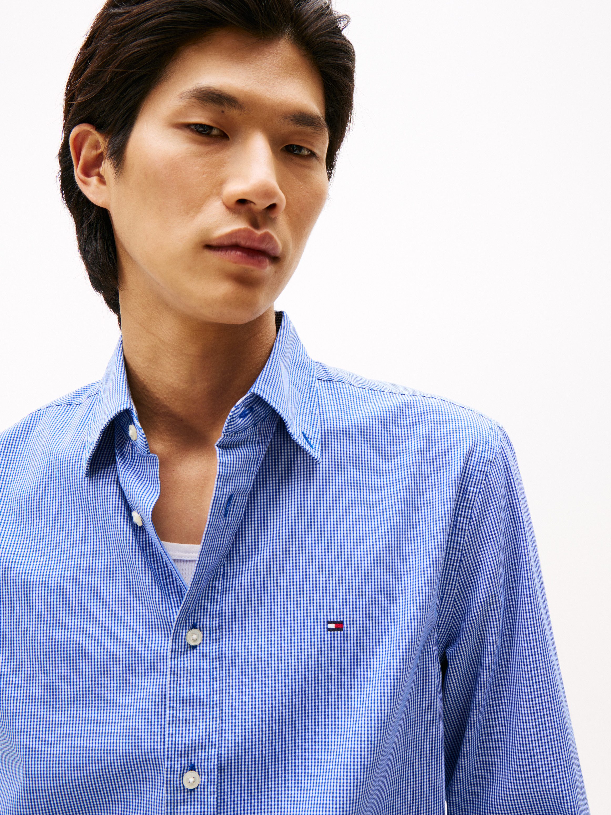 Tommy Hilfiger Overhemd met lange mouwen FLEX POPLIN MICRO GINGHAM
