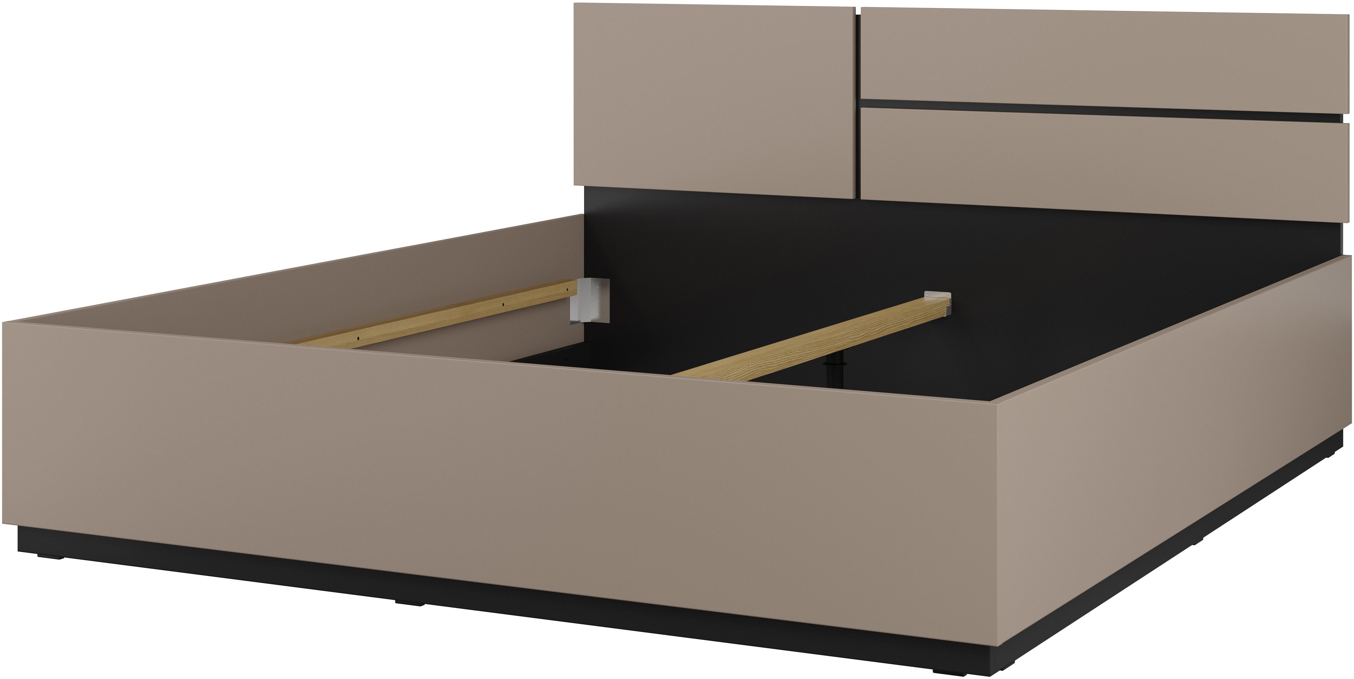 INOSIGN Bedframe Cross, moderne bedframe Tweepersoonsbed in twee maten, stabiel bedframe