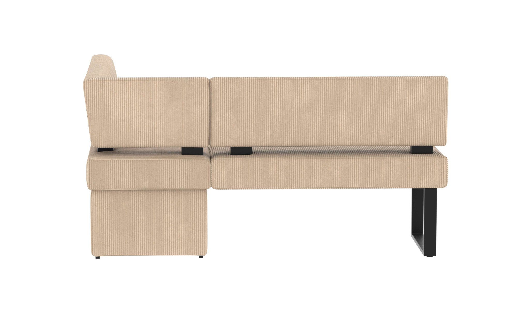 Home affaire Hoekbank Oliver met metalen frame, keukenbank verschillende hoezen cord eetkamerbank ottos choice