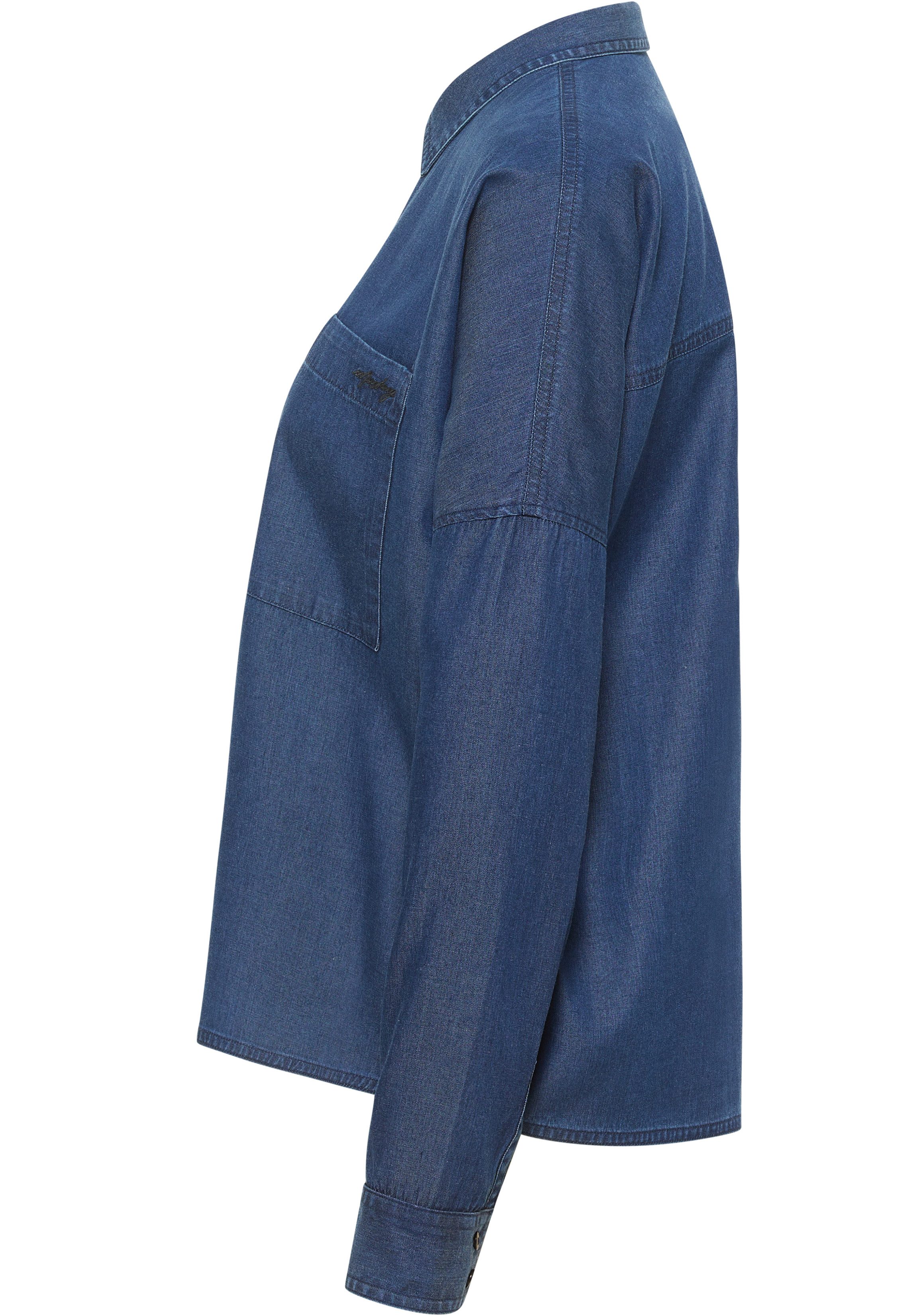 MUSTANG Jeans blouse Style Ruby met een logo-opschrift