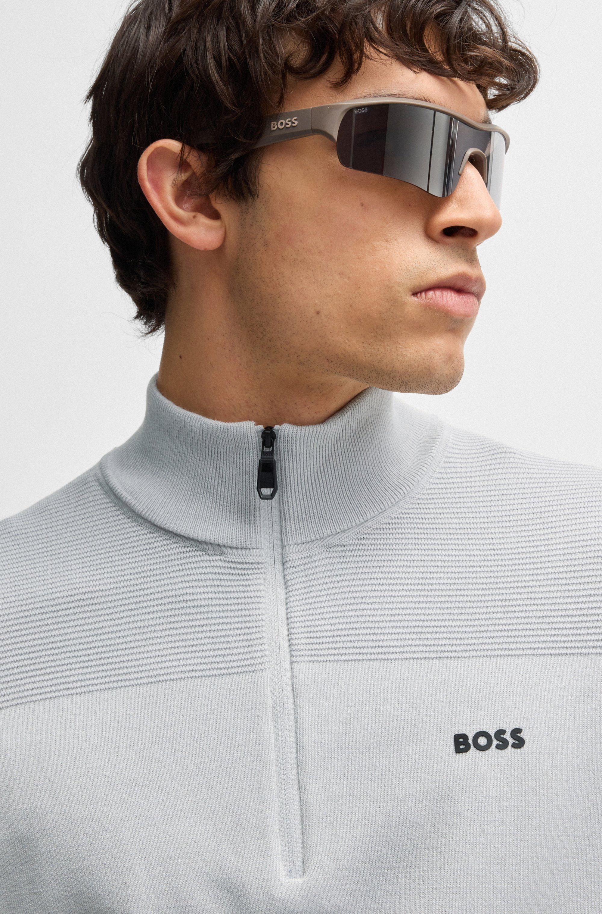 BOSS GREEN Gebreide trui Momentum-X_QZ met een ritssluiting