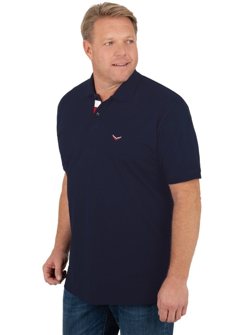 Trigema Poloshirt TRIGEMA poloshirt met driekleurige knoopsluiting (1-delig)
