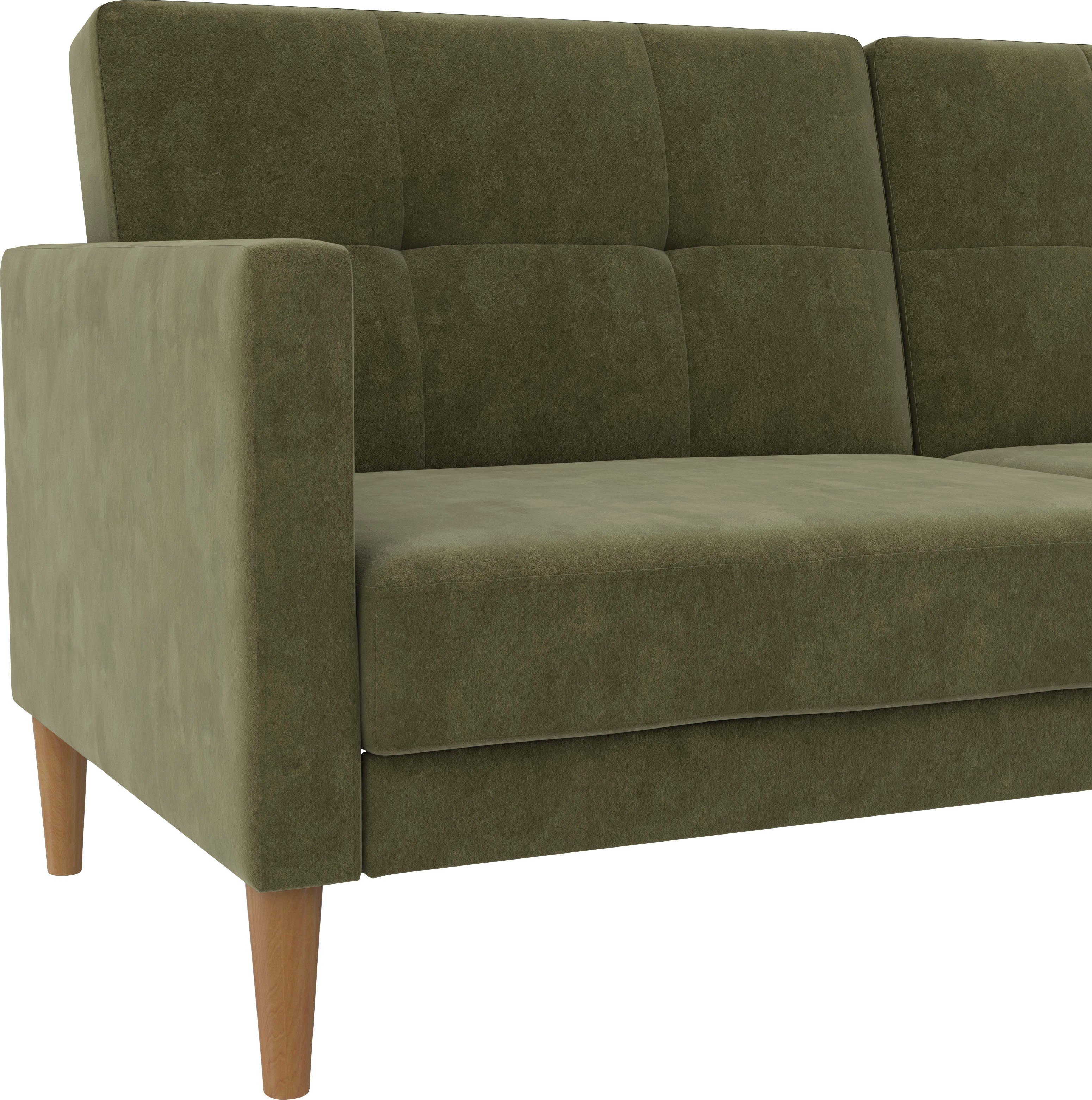 Dorel Home 3-zitsbank Lilly Bedfunctie, rugleuning 3-voudig verstelbaar, zithoogte 43 cm