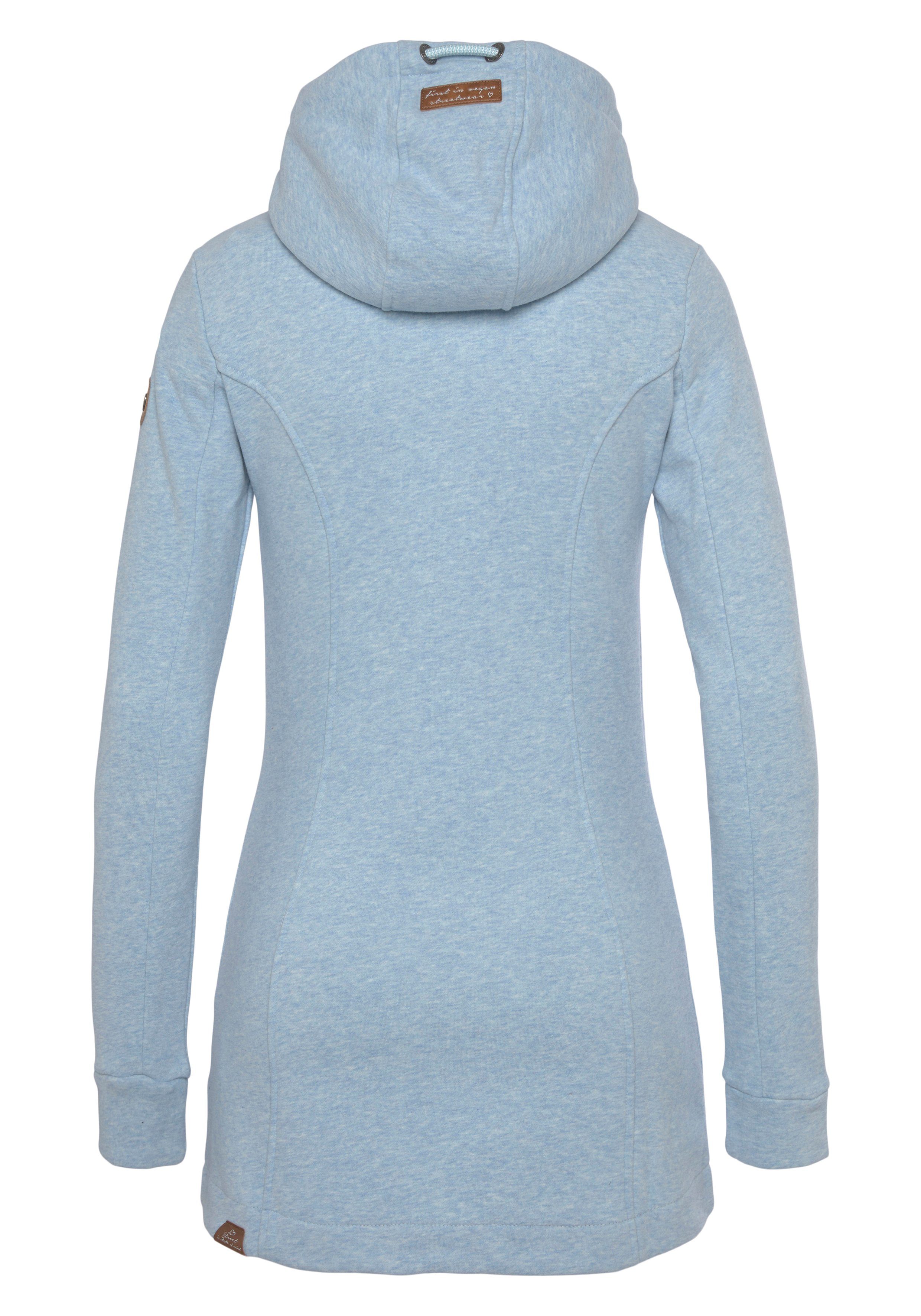 Ragwear Sweatvest LETTY O met decoratieve patches van imitatieleer