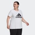 adidas performance t-shirt essentials logo – big sizes wit