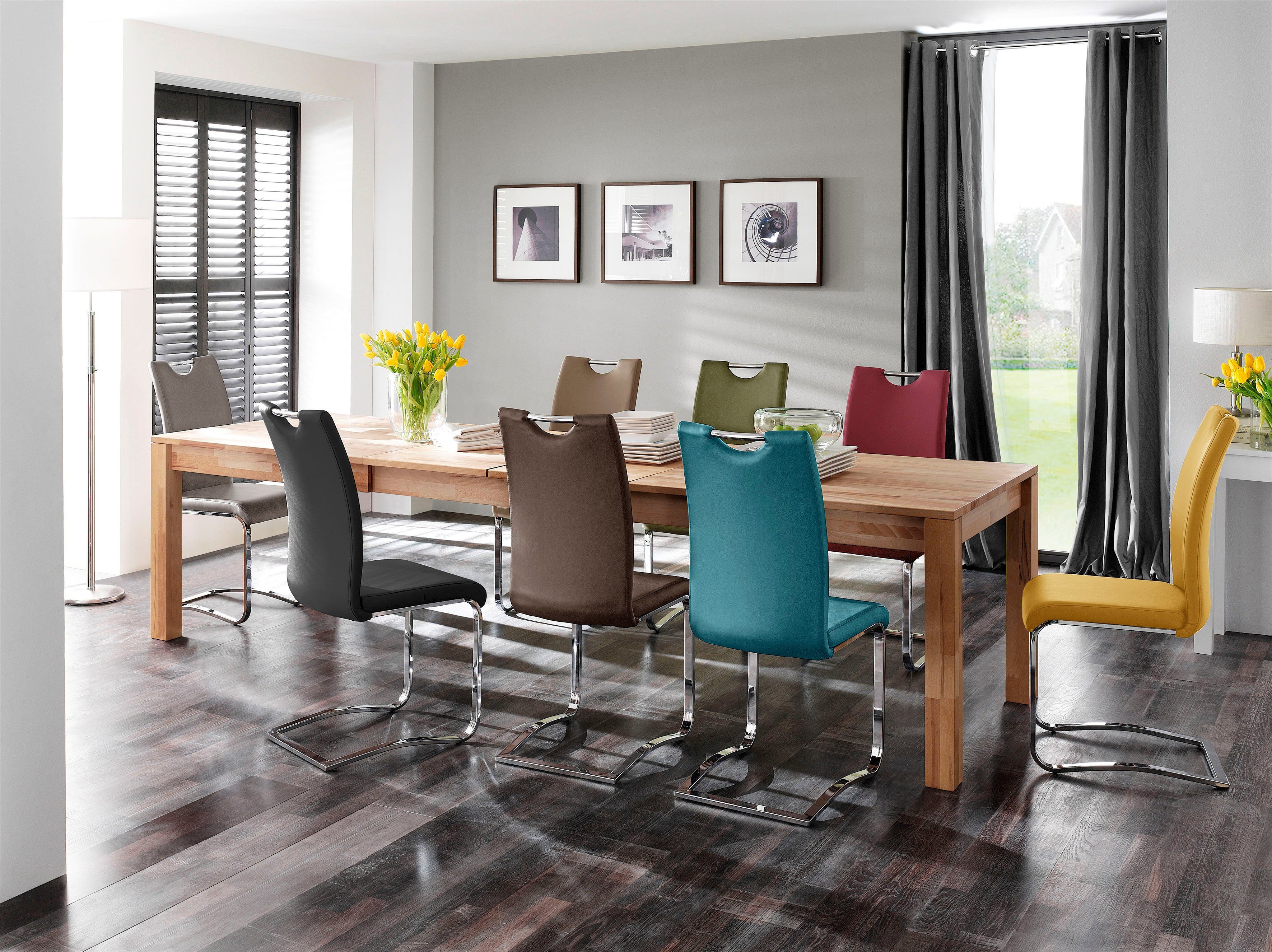 MCA furniture Vrijdragende stoel Keulen Overtrokken met kunstleer, comfortzithoogte, stoel belastbaar tot 120 kg (set, 4 stuks)