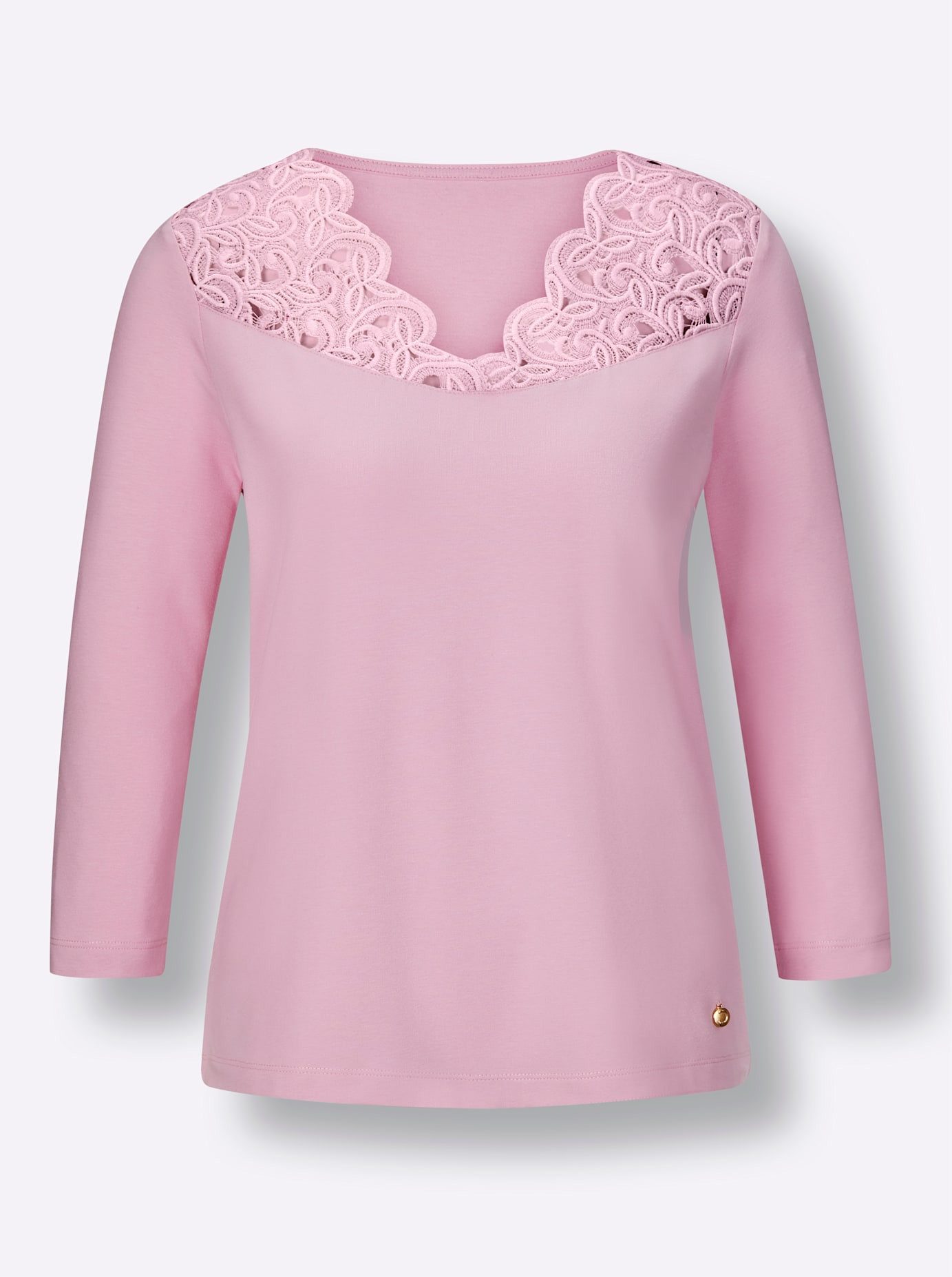 CREATION L PREMIUM Shirt met V-hals Modal-katoenen shirt (1-delig)