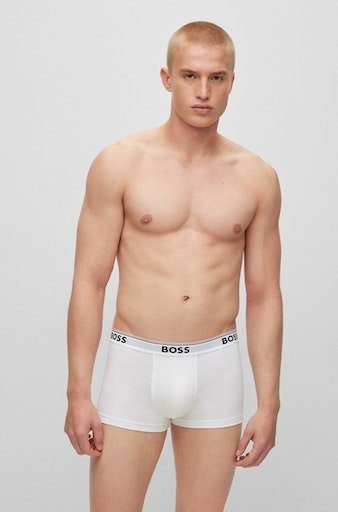 BOSS Boxershort TRUNK 3 PACK BOSS opdruk op de tailleband (3 stuks)