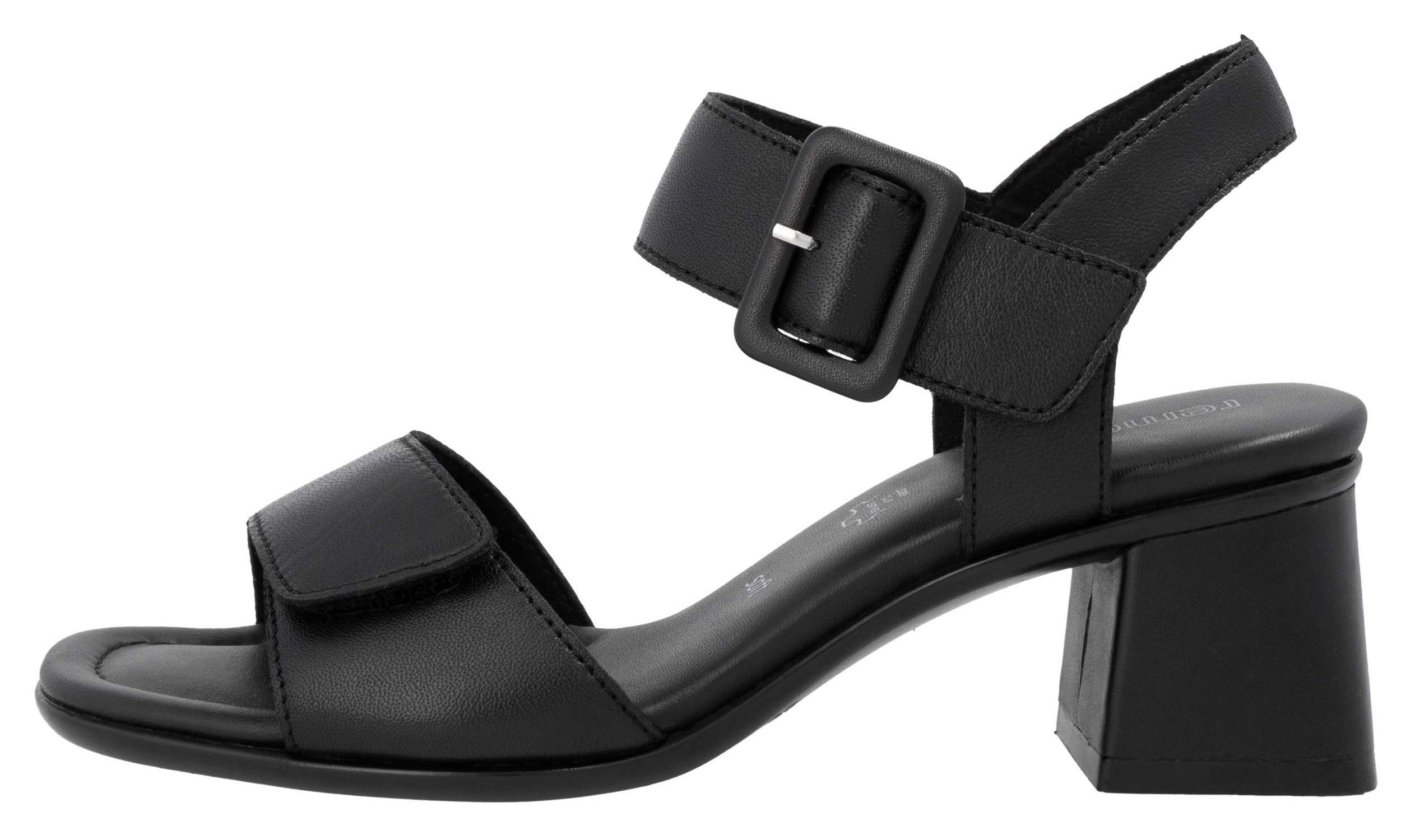 Remonte Sandaaltjes ELLE-Collection , blokhak, zomerschoen, sandaal, avondschoen met klittenband