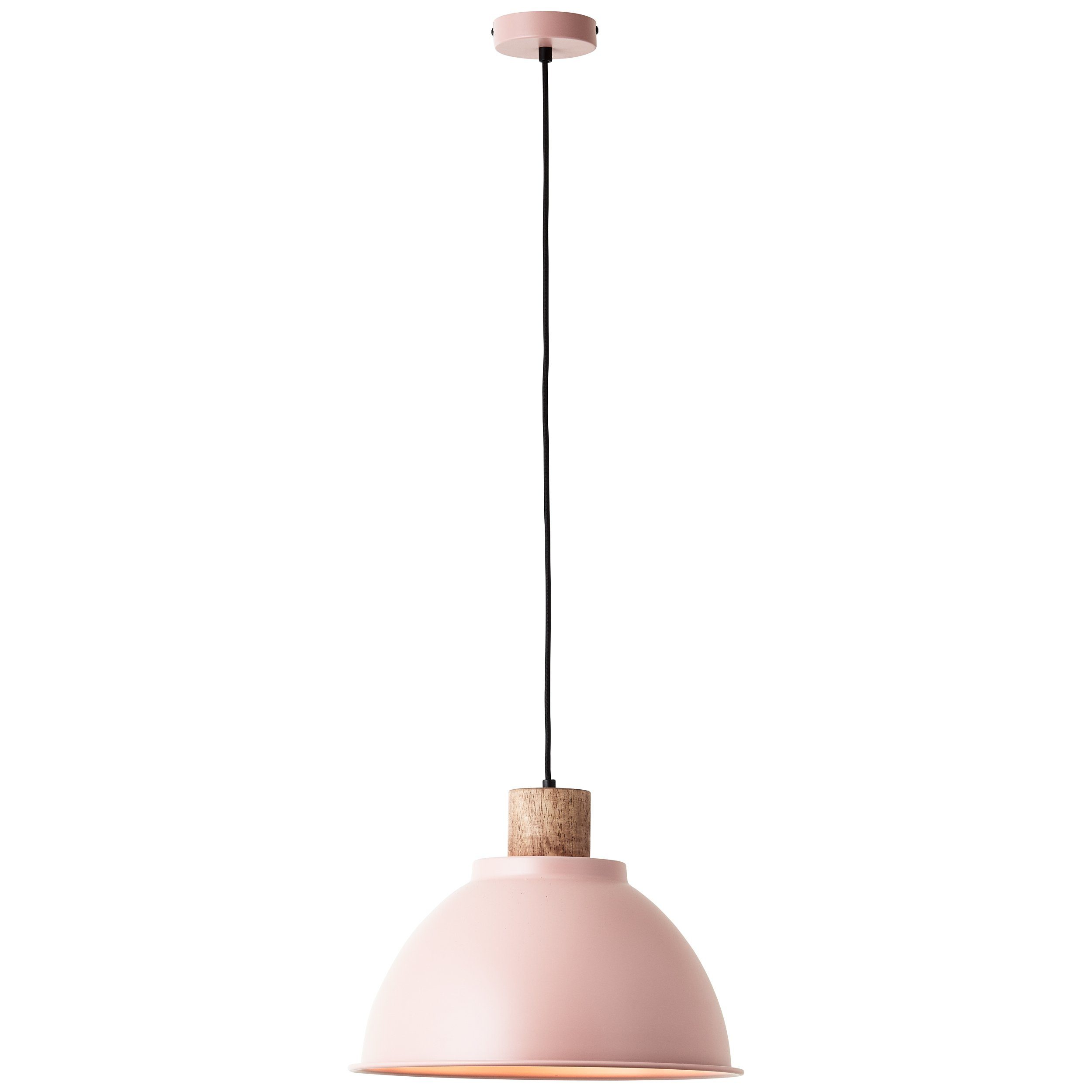 Brilliant Leuchten Hanglamp Erena Hoogte 120 cm, Ø 38 cm, E27, inkortbaar, metaal/hout