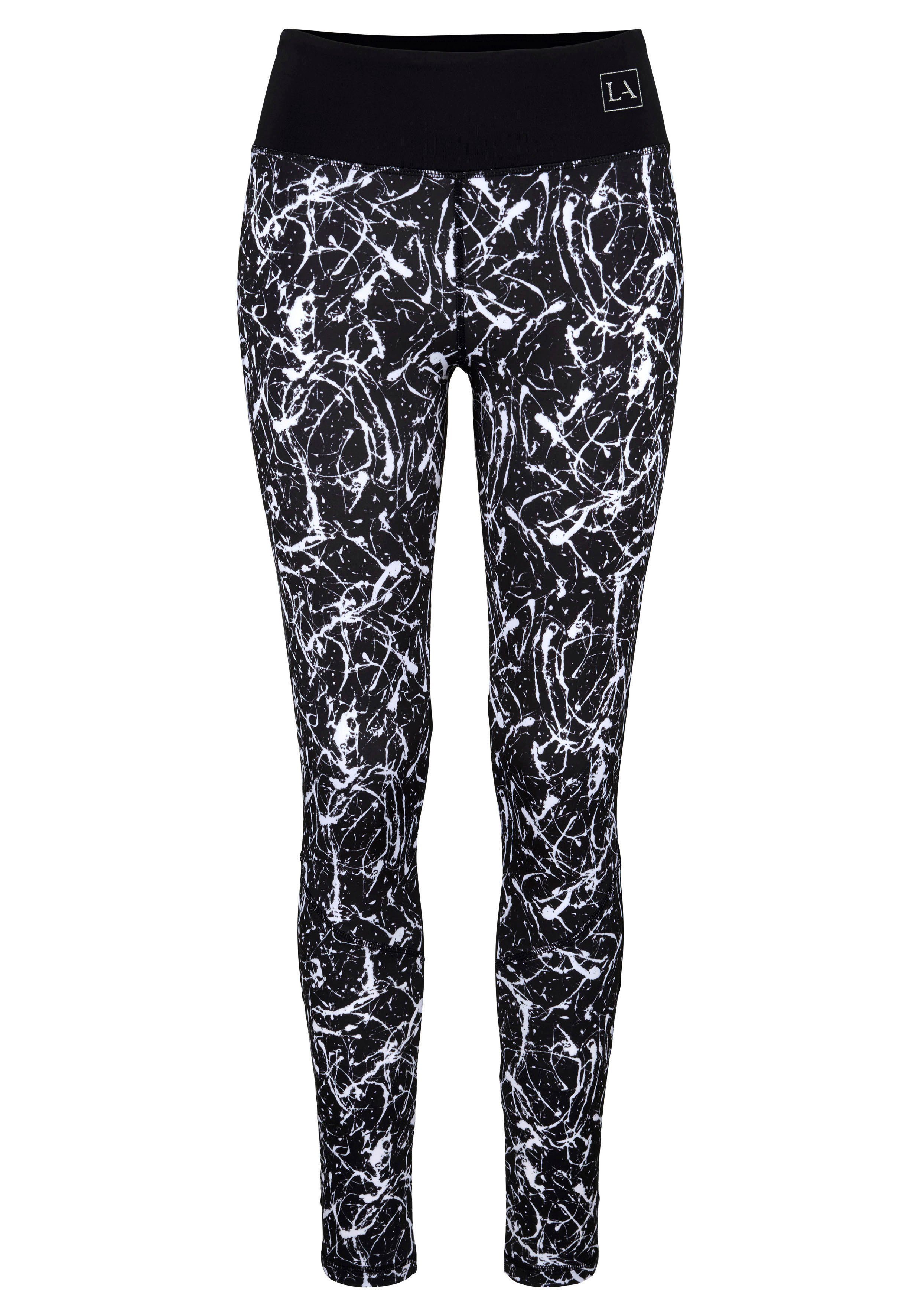 active by Lascana Legging Splash Sportbroek met allover patroon