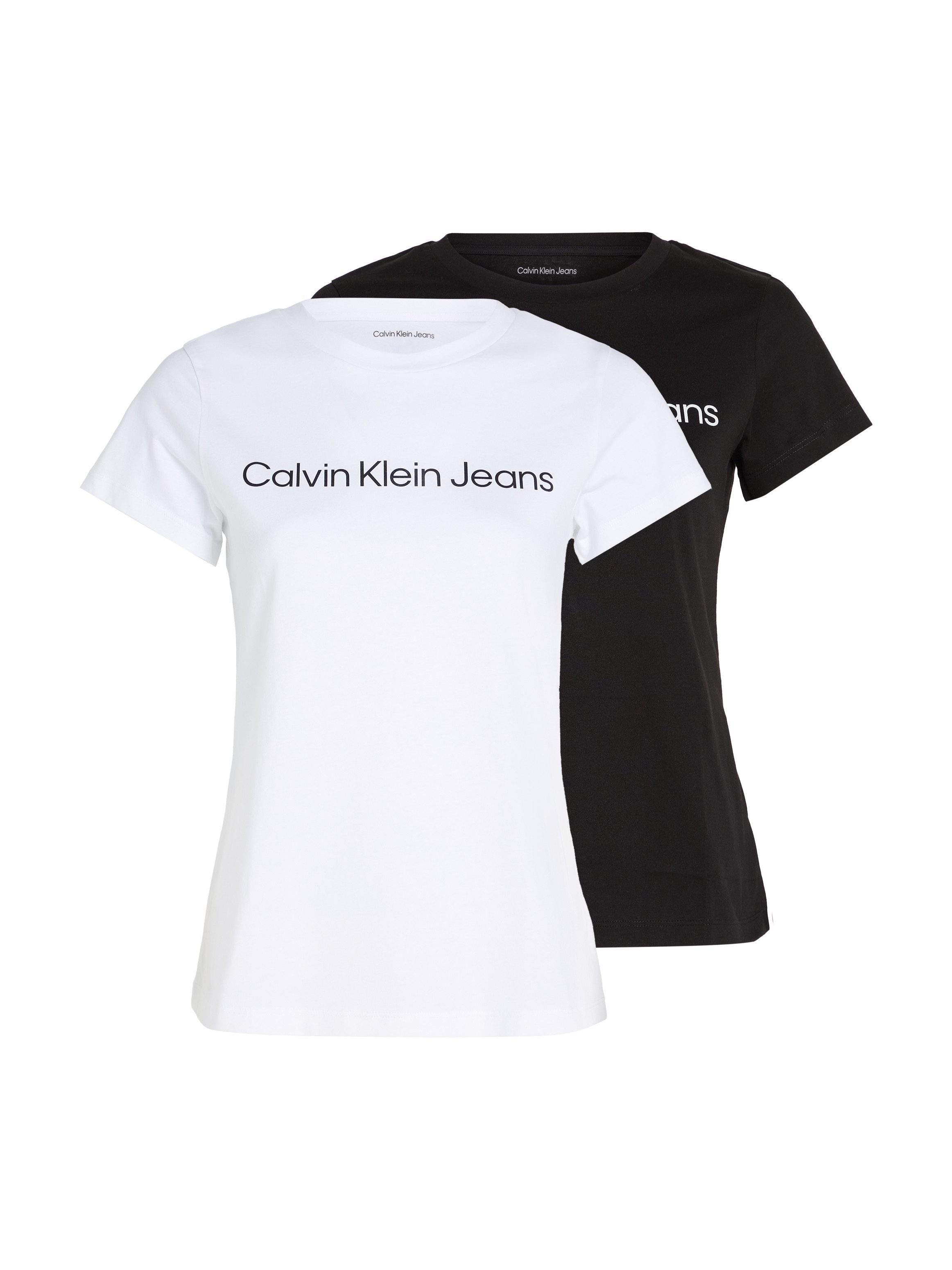 Calvin Klein T-shirt Institutional Logo 2-pack tee (Set van 2)