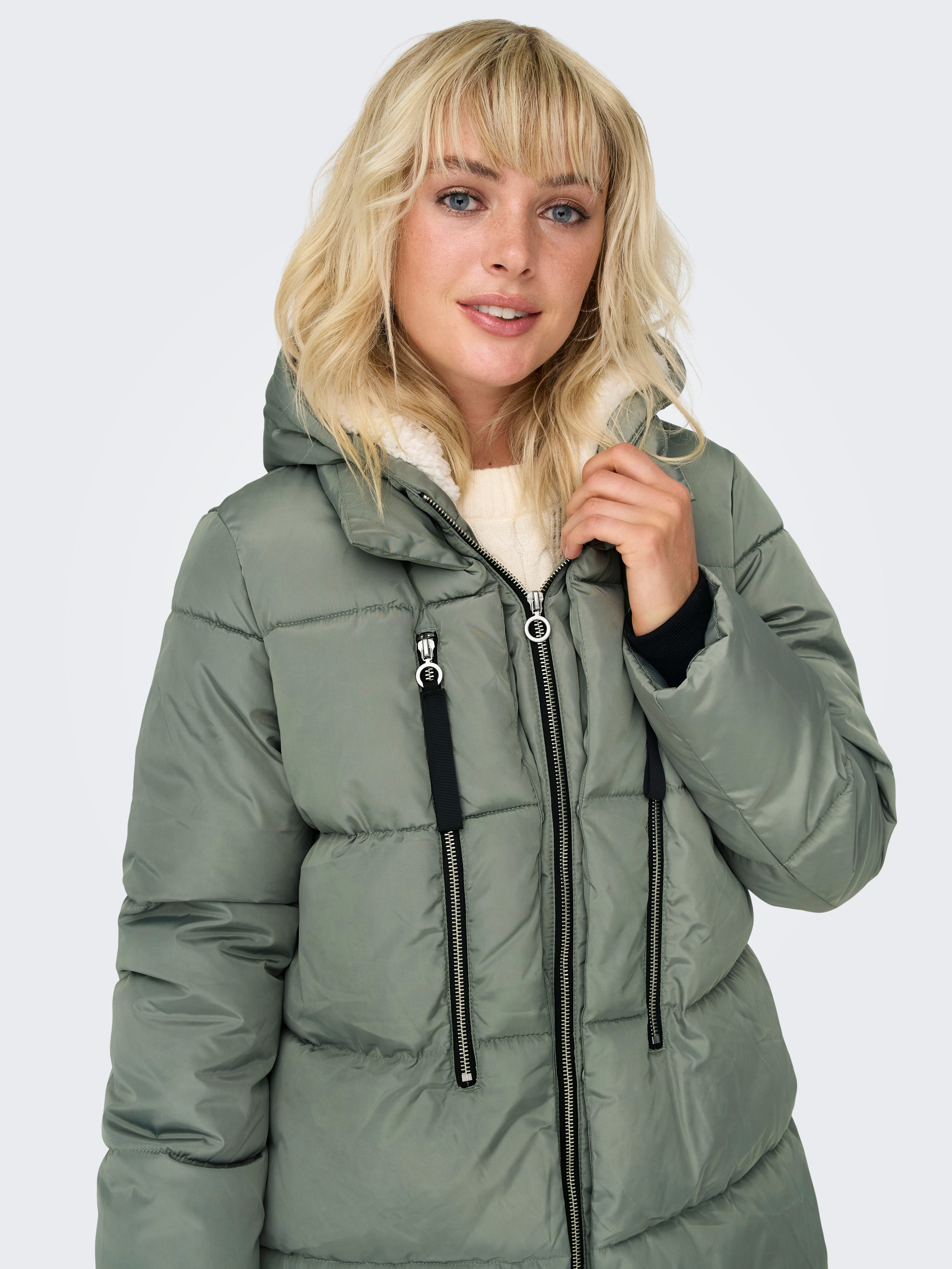Only Gewatteerde jas ONLNEWNORA LONG PUFFER COAT LIFE CC OTW