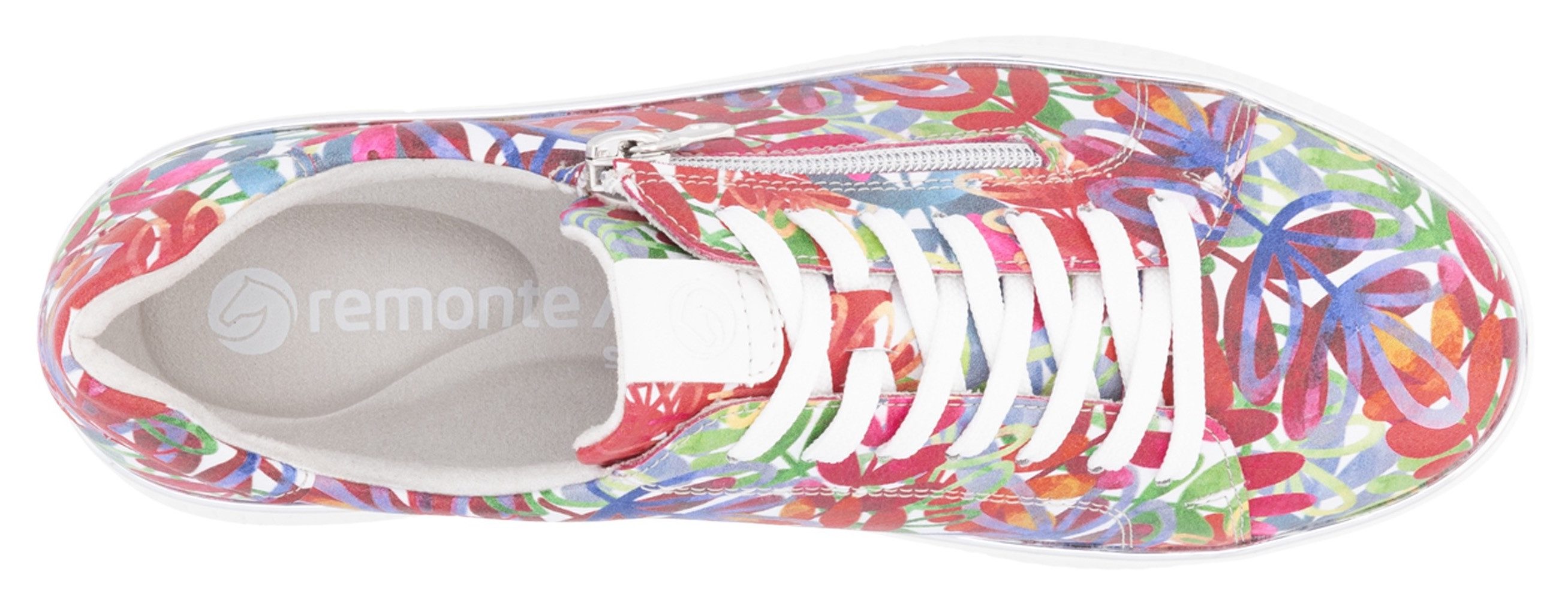 Remonte Plateausneakers , vrijetijdsschoen, lage schoen, veterschoen met gevoerde schacht