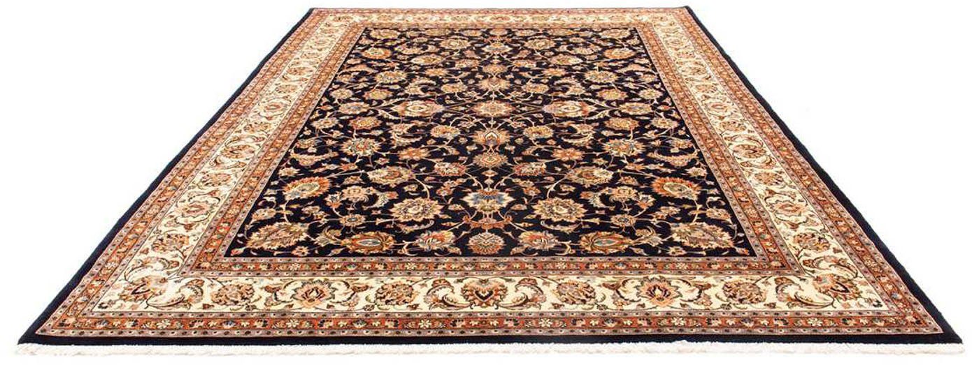 morgenland Wollen kleed Tabriz medaillon Blu scuro 299 x 240 cm Uniek exemplaar met certificaat