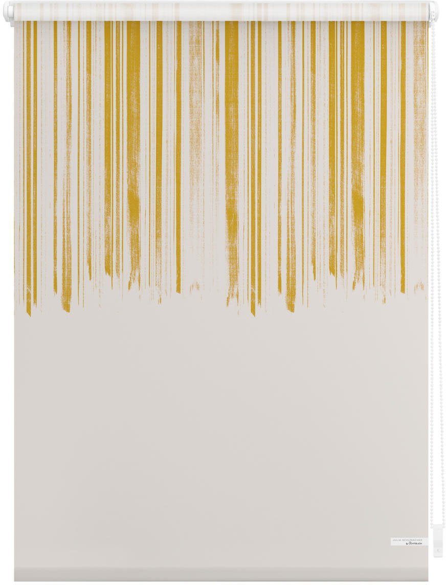LICHTBLICK Rolgordijn met zijbediening Rolgordijn Klemmfix, zonder boren, verduistering, Flowing honey - geel (1 stuk)