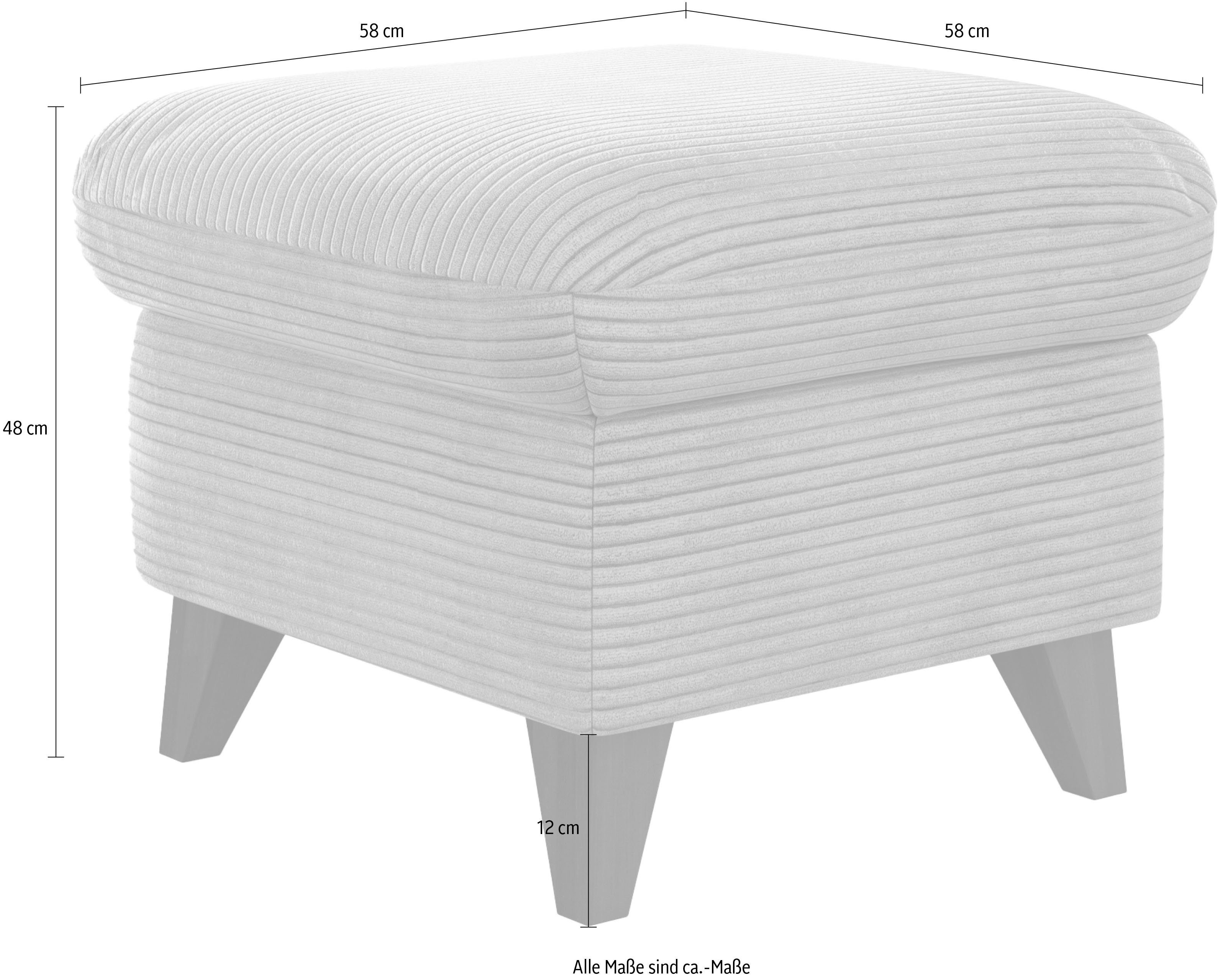 Home affaire Hocker Trelleborg Cord-bekleding, met opbergvak, inclusief binnenveringsinterieur