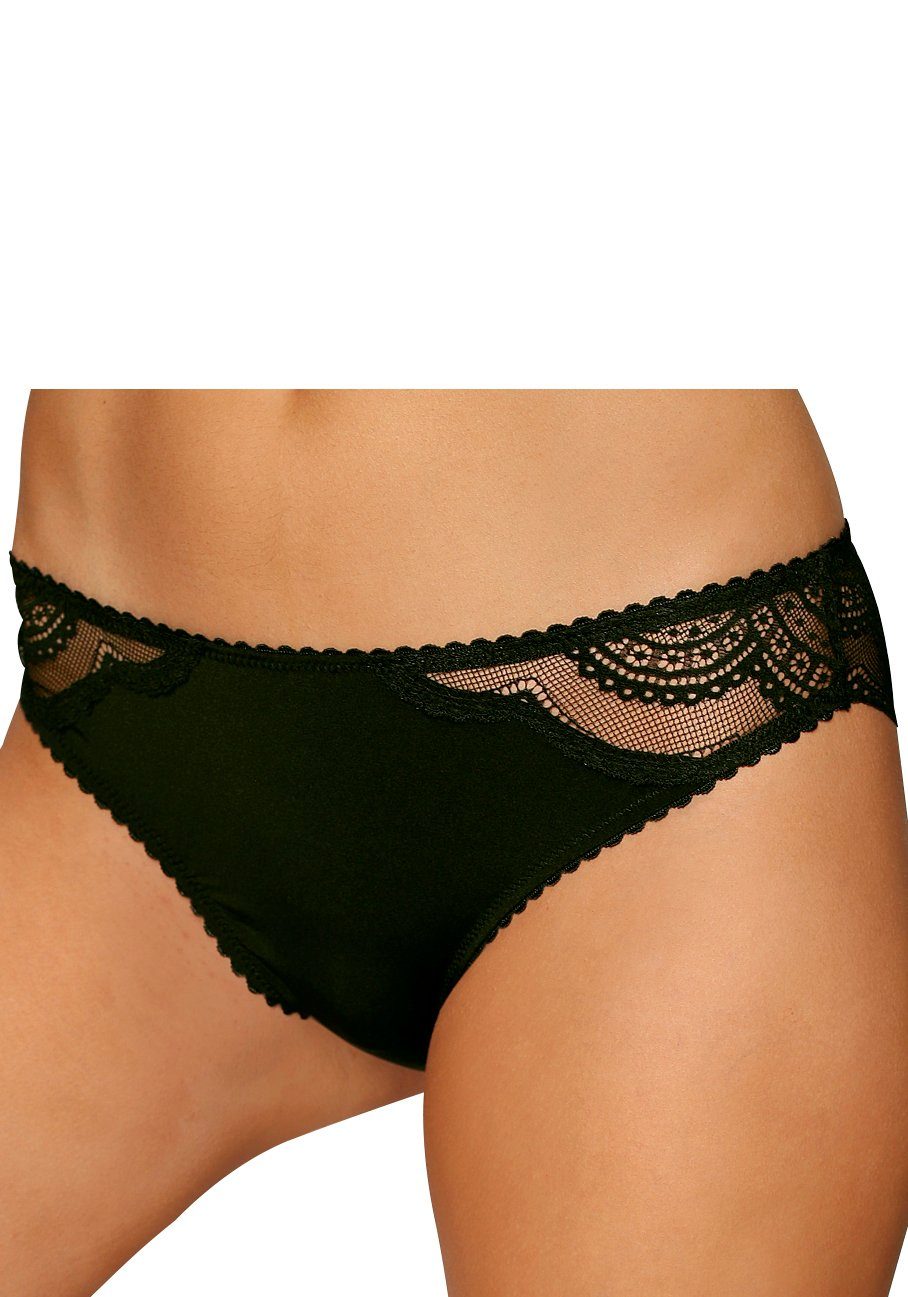Lascana Brazilian slip met fijne kant (set, 2 stuks)