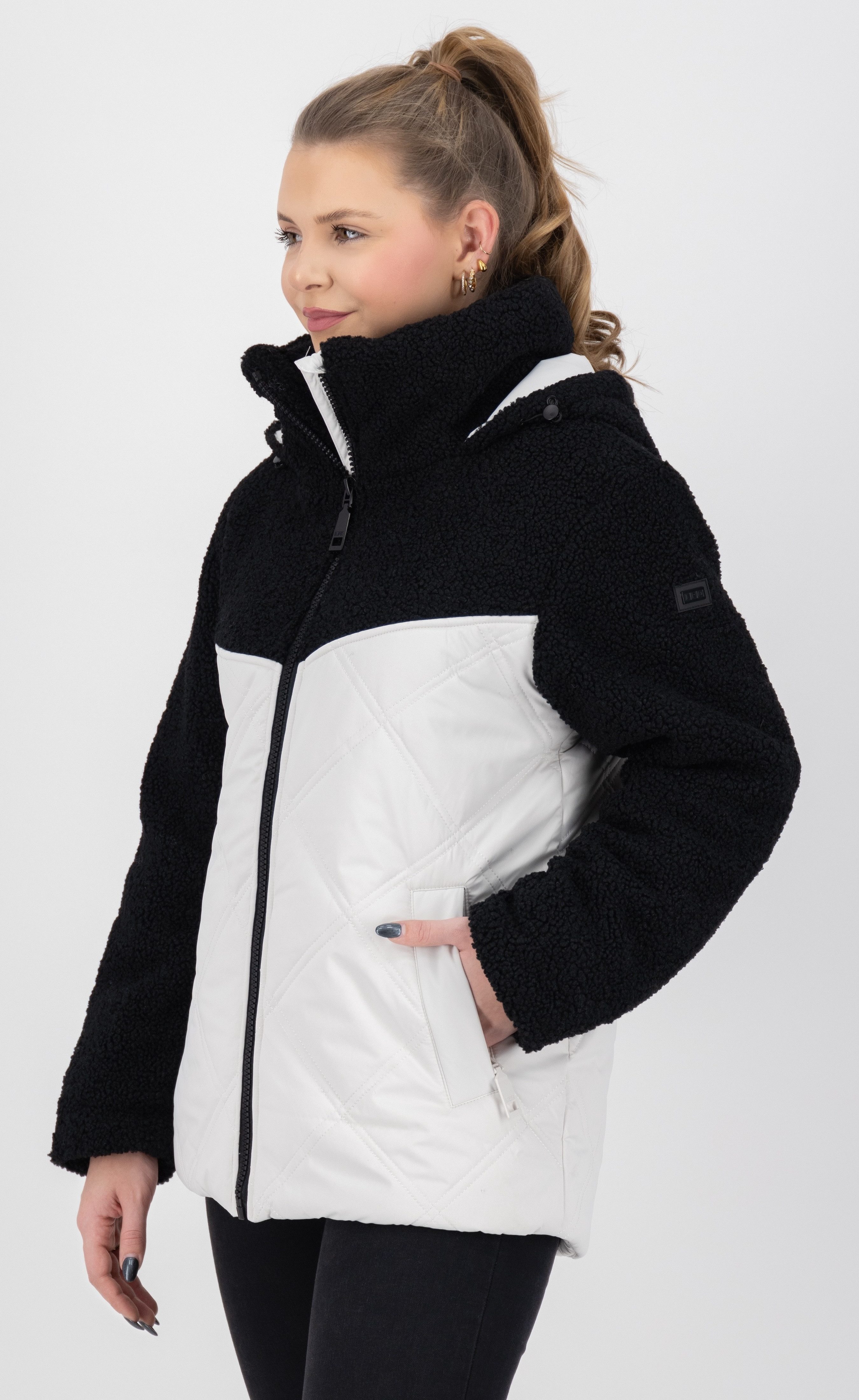LPO Gewatteerde jas XAVIA WMN hoge kraag met sherpa-fleece